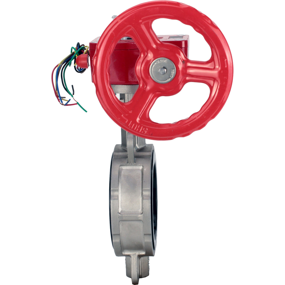 Vanne papillon d'eau Elephant 316L-316L-NBR matériau du corps - acier inoxydable AISI 316L, matériau du disque - acier inoxydable AISI 316L, joint - NBR avec engrenage Elephant HGBF, avec indicateur de position et capteur de retour