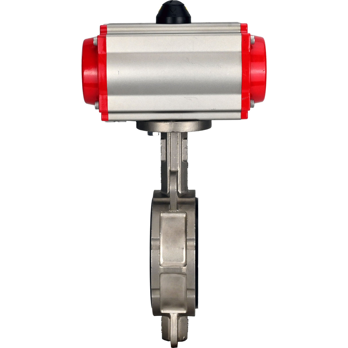 Vanne papillon d'eau Elephant 316l-viton-sa-4m310-110/220, matériau du corps - acier inoxydable AISI 316L, matériau du disque - acier inoxydable AISI 316L, joint - VITON, actionné par actionneur pneumatique