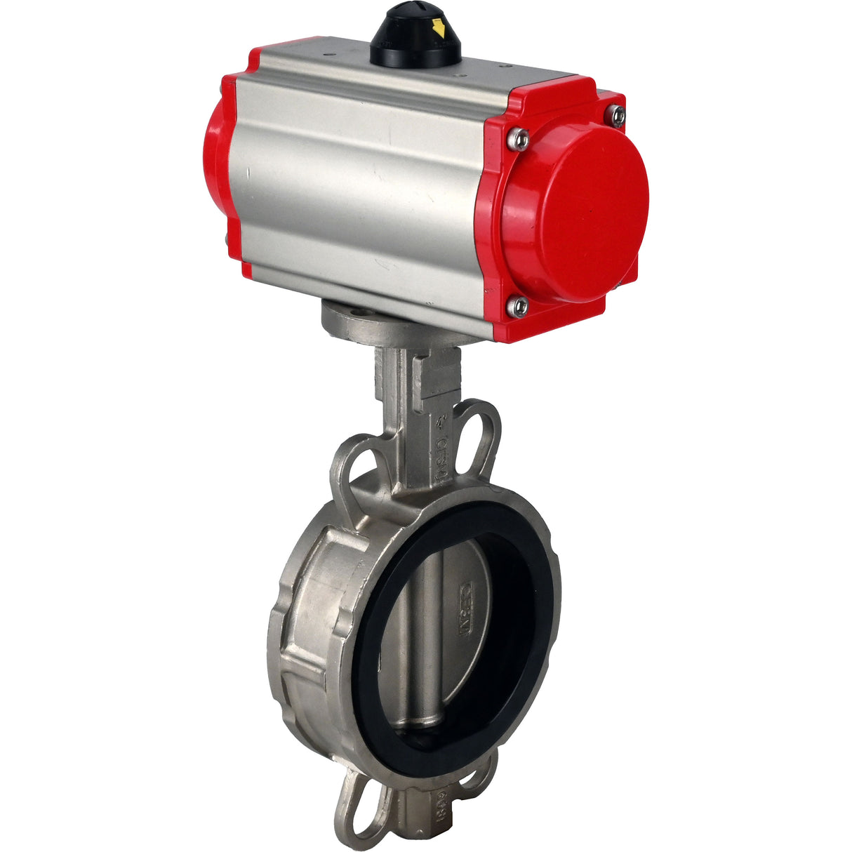 Vanne papillon d'eau Elephant 316l-epdm-da-4m310-24v, matériau du corps - acier inoxydable AISI 316L, matériau du disque - acier inoxydable AISI 316L, joint - EPDM, actionné par actionneur pneumatique