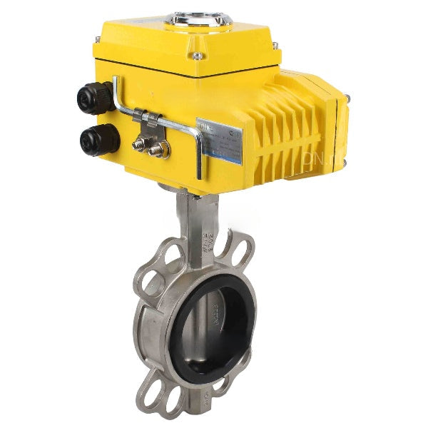 Vanne papillon d'eau Elephant WBV3131V-2W-Fb-H, matériau du corps - Acier inoxydable AISI 304, matériau du disque - Acier inoxydable AISI 304, joint - Viton, actionneur électrique QT-N-xEM-O1 24V