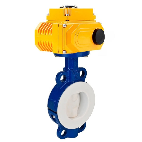 Vanne papillon d'eau Elephant WBV3434Pf-2W-Fb-H, matériau du corps - Acier au carbone, matériau du disque - Acier au carbone, joint - PTFE, actionneur électrique QT-N-хEM-O1 220V