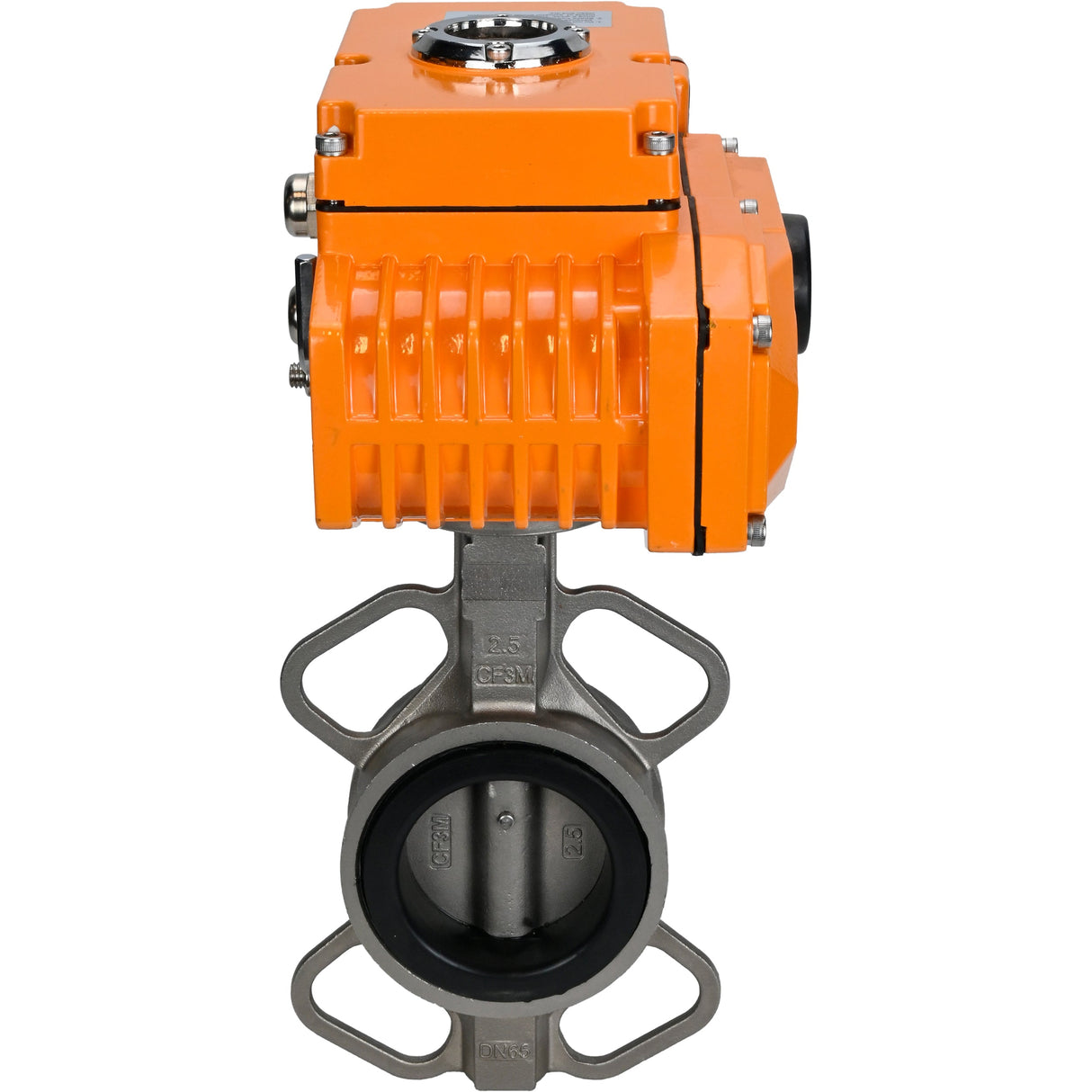 Water Butterfly Valve Elephant 316L-316L-EPDM body material - stainless steel aisi 316l, disk material - stainless steel aisi 316l, seal - EPDM with electric actuator Elephant 220V, feedback sensor and input control signal 0-10V