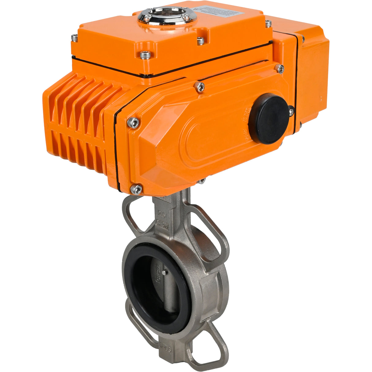 Water Butterfly Valve Elephant 316L-316L-VITON body material - stainless steel aisi 316l, disk material - stainless steel aisi 316l, seal - Viton with electric actuator Elephant 220V, feedback sensor and input control signal 0-10V