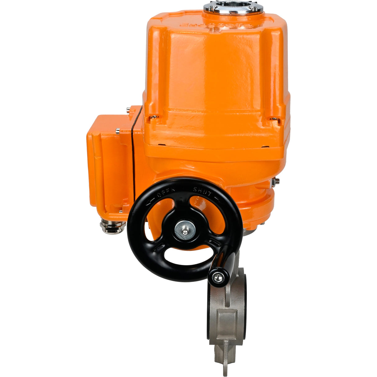 Vanne papillon d'eau Elephant 316l-316l-viton-elephant-ex-24, matériau du corps - acier inoxydable AISI 316L, matériau du disque - acier inoxydable AISI 316L, joint - VITON, commande par actionneur électrique