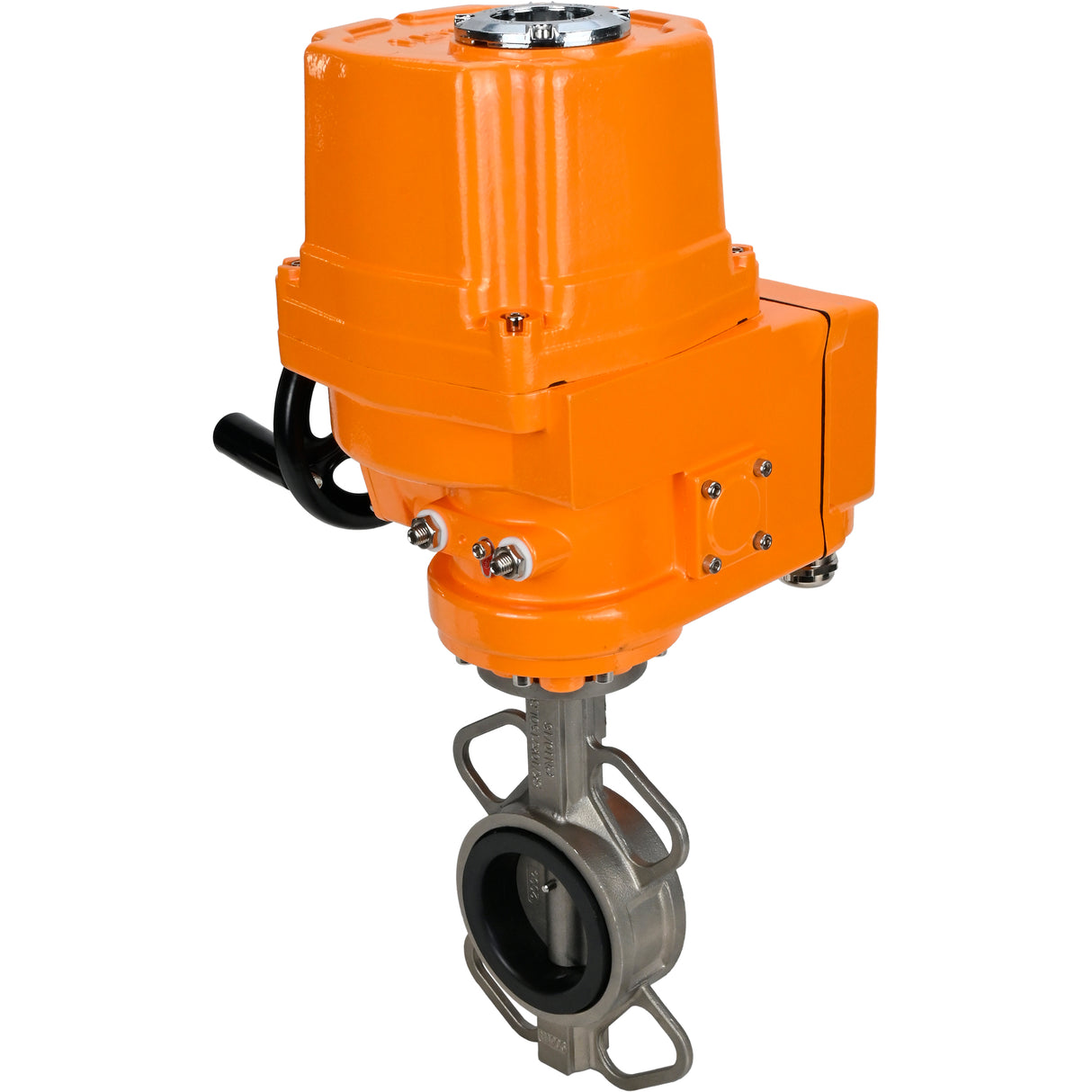 Vanne papillon d'eau Elephant 316l-316l-viton-elephant-ex-24, matériau du corps - acier inoxydable AISI 316L, matériau du disque - acier inoxydable AISI 316L, joint - VITON, commande par actionneur électrique