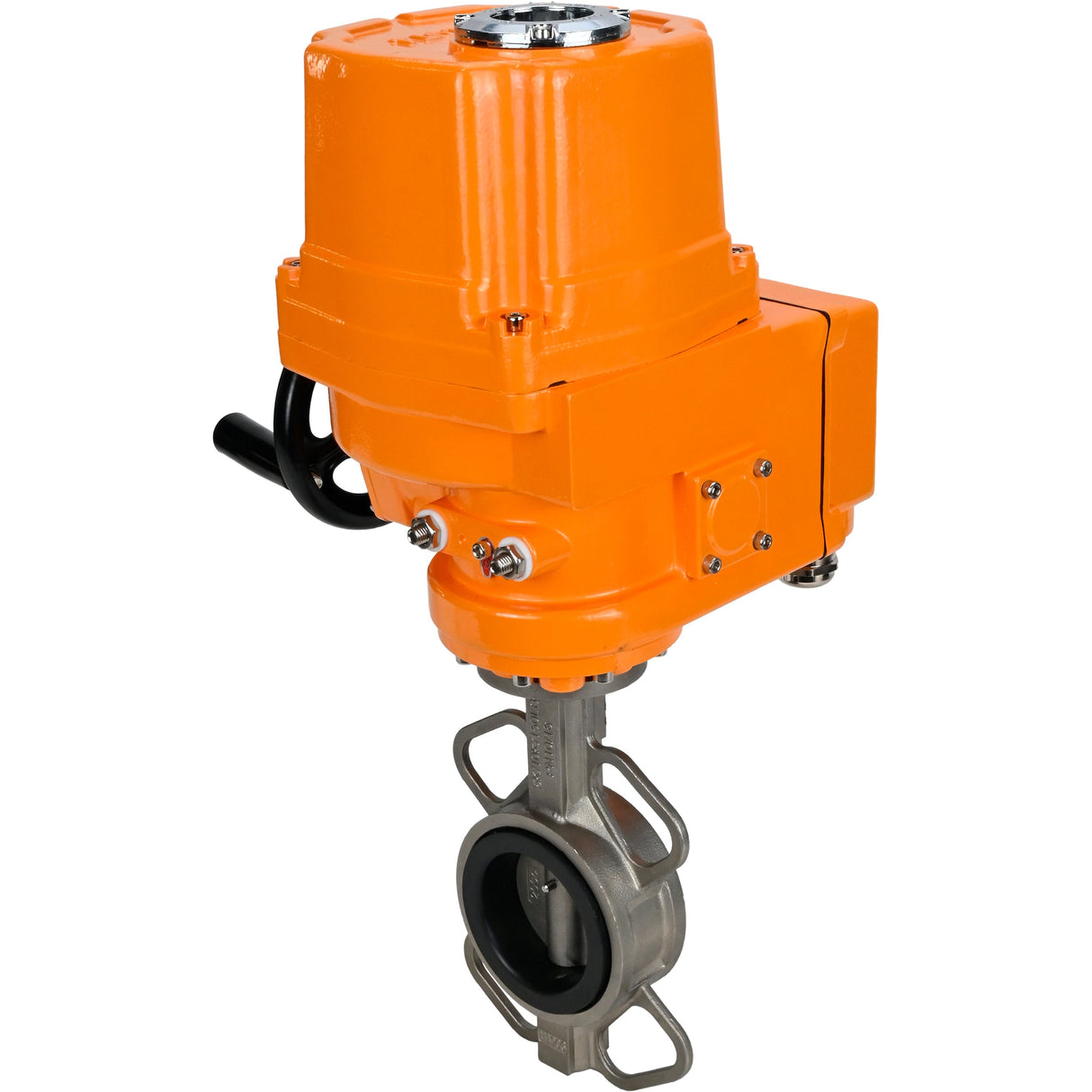 Vanne papillon d'eau Elephant 316l-316l-viton-elephant-ex-110/220, matériau du corps - acier inoxydable AISI 316L, matériau du disque - acier inoxydable AISI 316L, joint - VITON, commande par actionneur électrique