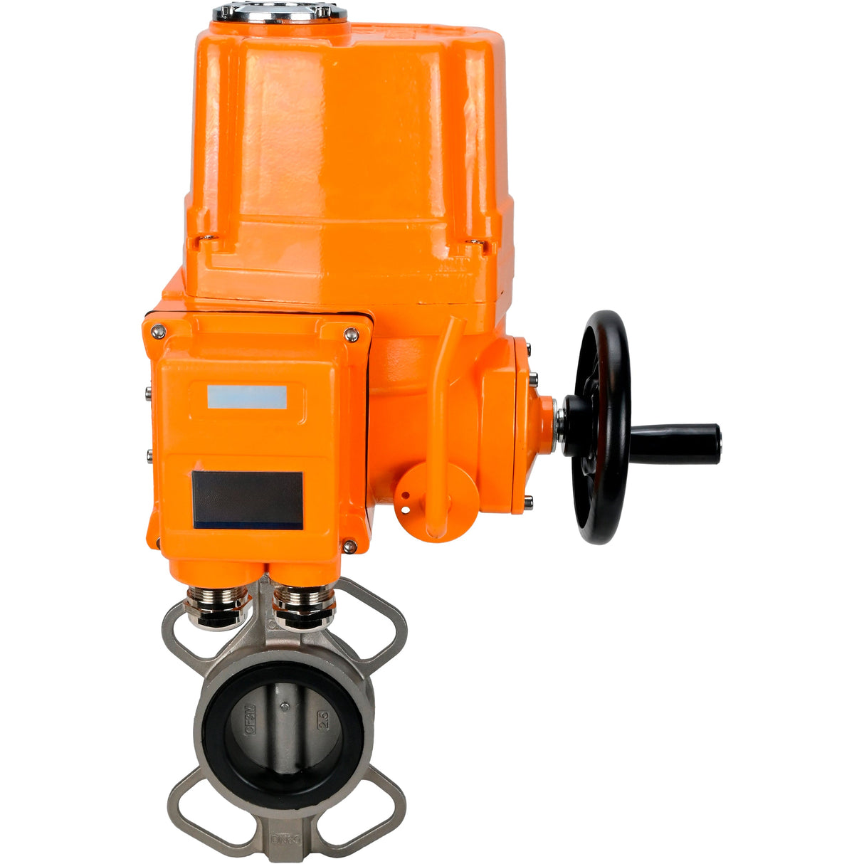 Vanne papillon d'eau Elephant 316l-316l-viton-elephant-ex-380, matériau du corps - acier inoxydable AISI 316L, matériau du disque - acier inoxydable AISI 316L, joint - VITON, commande par actionneur électrique