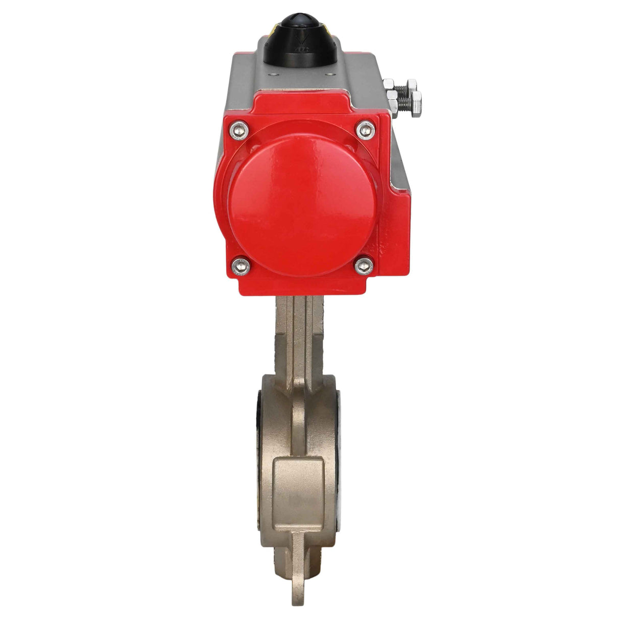 Vanne papillon d'eau Elephant WBV3131P-2W-Fb-H, matériau du corps - Acier inoxydable AISI 304, matériau du disque - Acier inoxydable AISI 304, joint - PTFE, actionneur pneumatique PA-SA avec ressorts de rappel