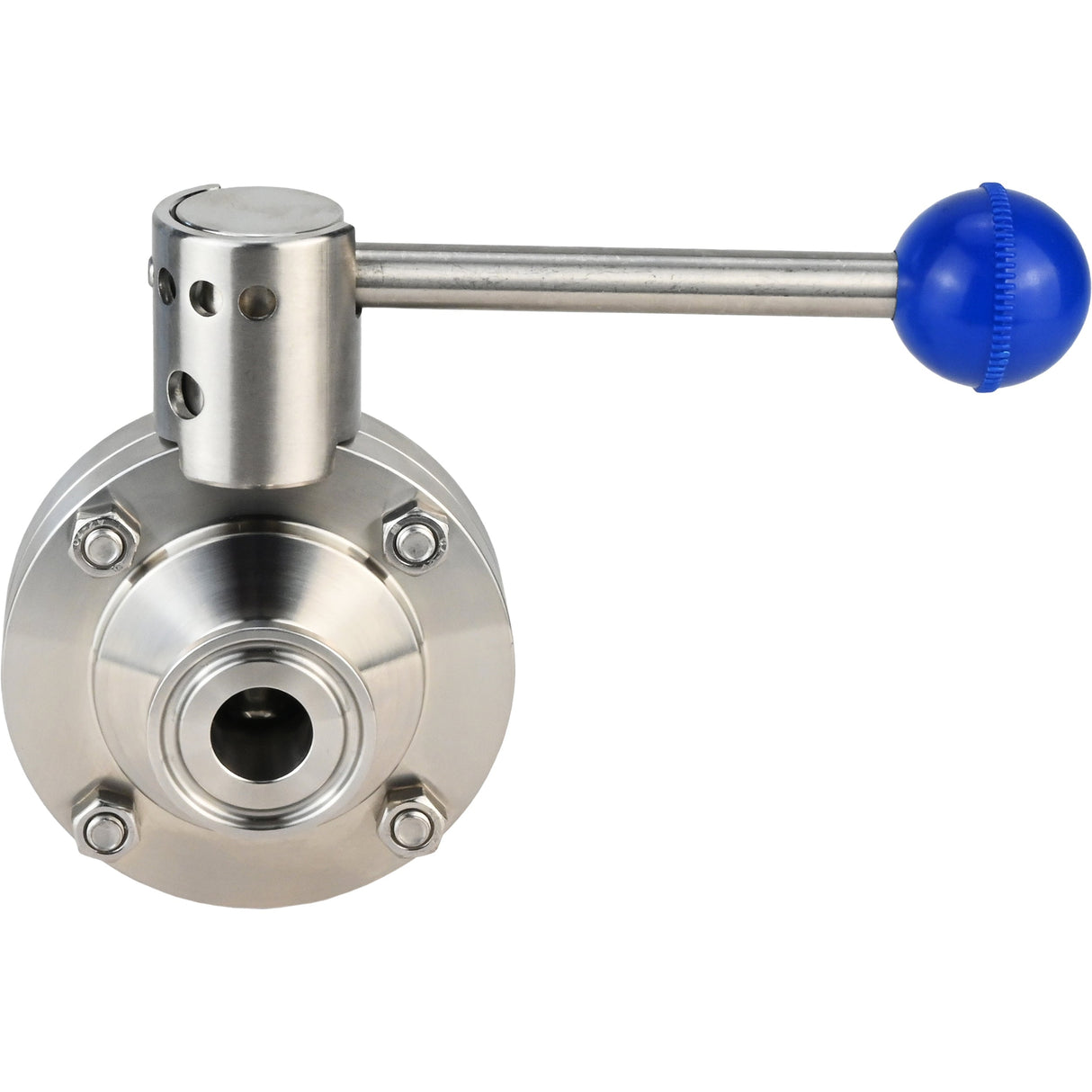 Vanne papillon d'eau Elephant WBV3131E-2W-CH, matériau du corps - Acier inoxydable AISI 304, matériau du disque - Acier inoxydable AISI 304, joint - EPDM, connexion - collier de serrage, poignée