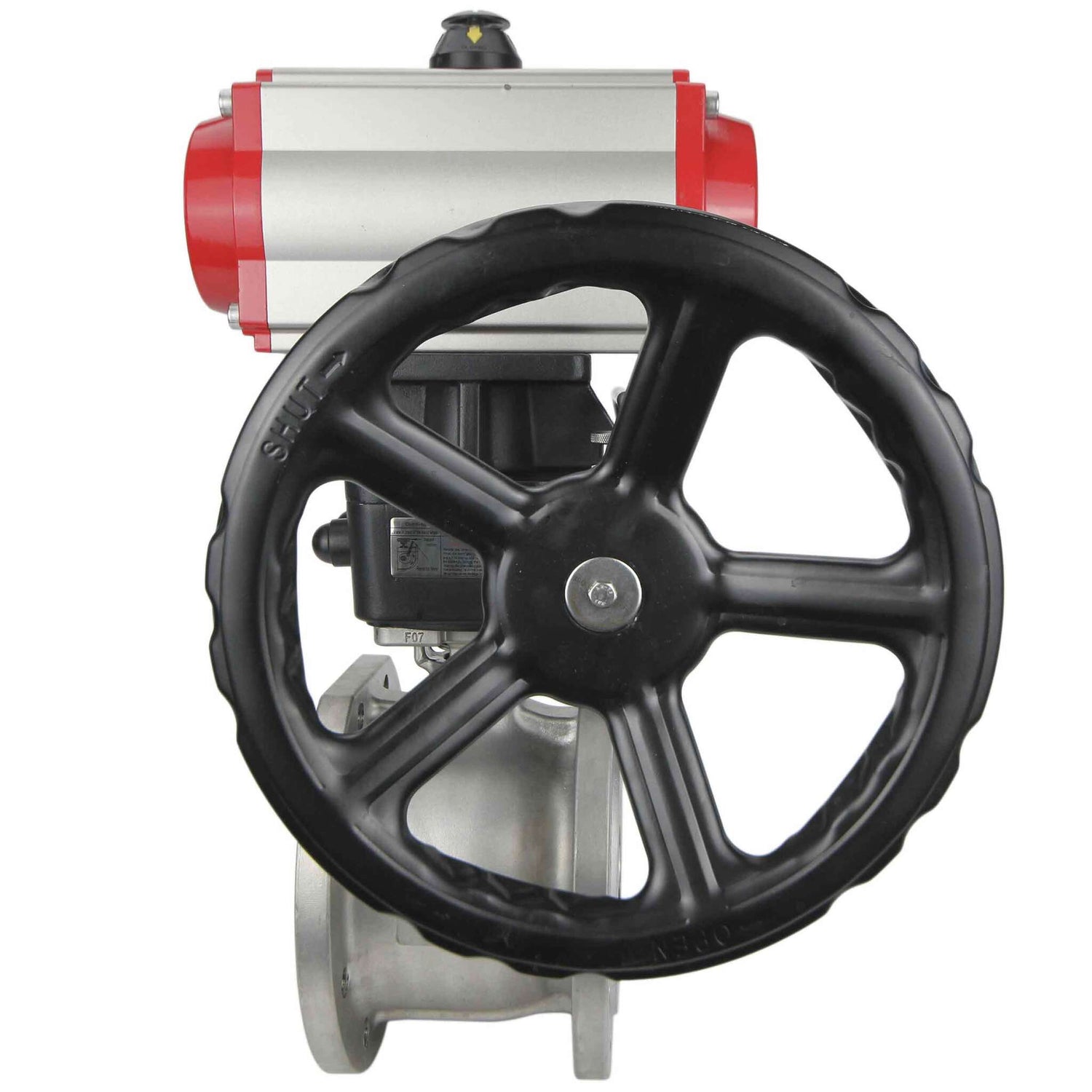 Robinet à boisseau sphérique en acier inoxydable Elephant kchmfp-elephant-da-hdm-4m310-110/220v, matériau du corps - acier inoxydable AISI 316, matériau de la bille - acier inoxydable AISI 316, joint - PTFE, actionné par actionneur pneumatique