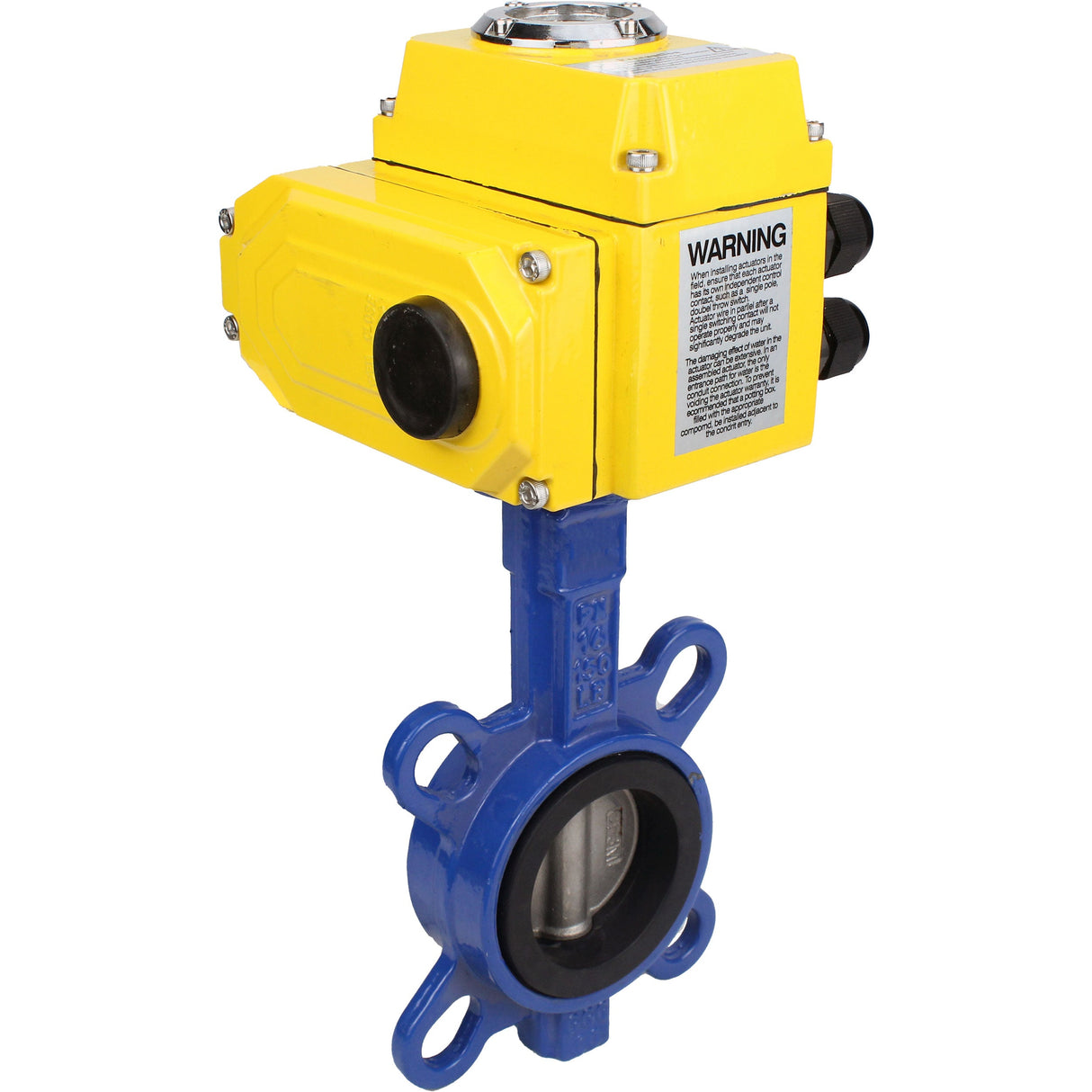 Vanne papillon d'eau Elephant ggg50-316l-epdm-elephant-110/220, matériau du corps - fonte GGG50, matériau du disque - acier inoxydable AISI 316L, joint - EPDM, commande par actionneur électrique