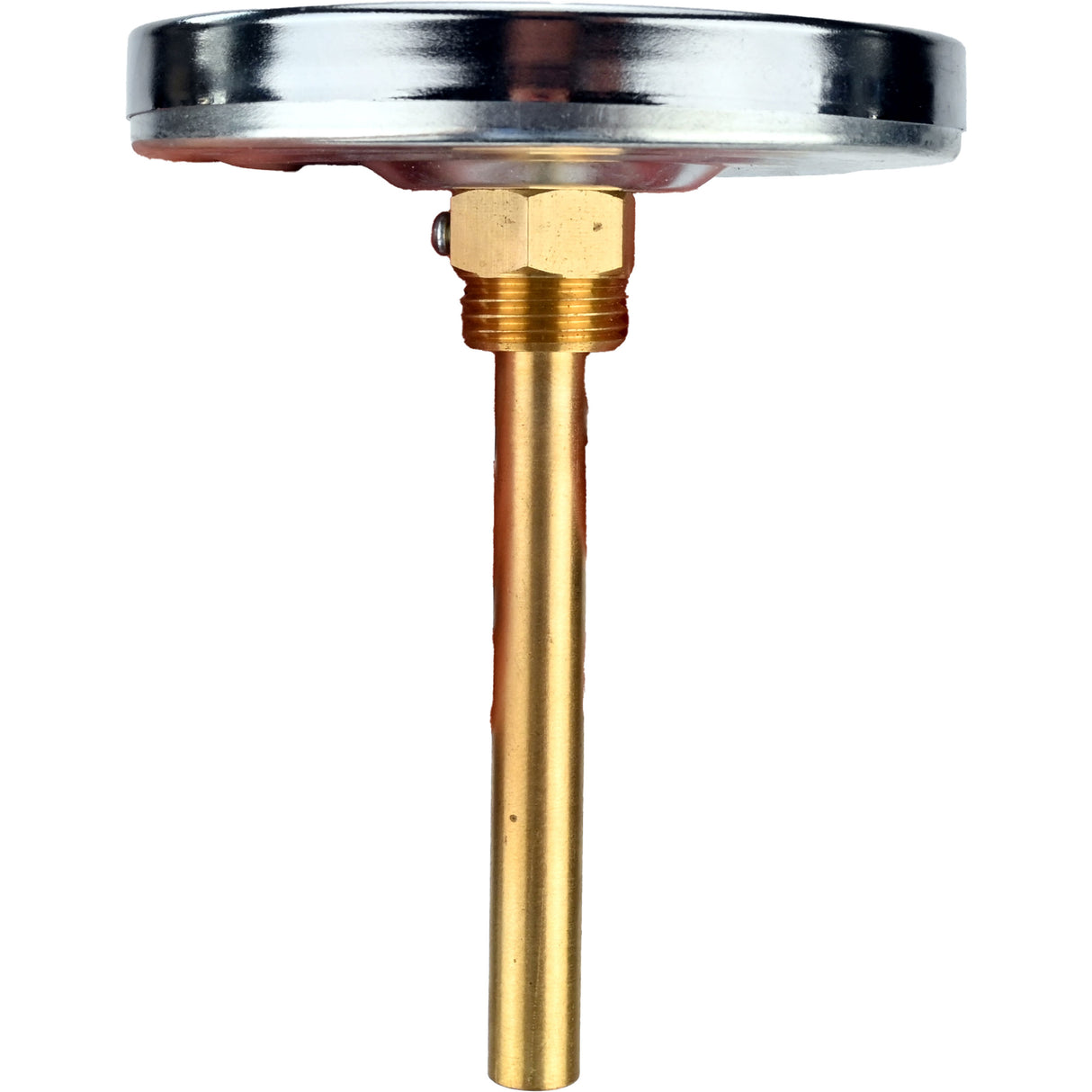 Thermomètres axiaux bimétalliques Elephant TB-311-A1.5 PN10-24, acier inoxydable, longueur de la partie immergée 46-200 mm, classe de précision - 1,5