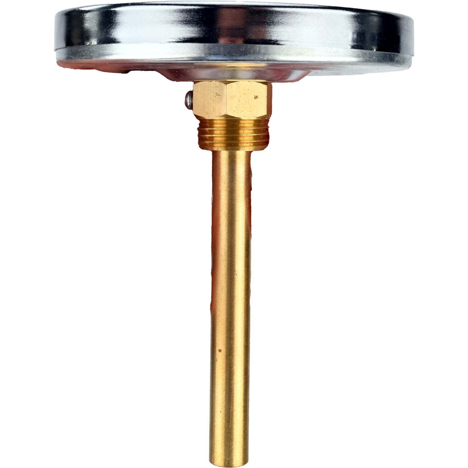 Thermomètres axiaux bimétalliques Elephant TB-311-A1.5 PN10-24, acier inoxydable, longueur de la partie immergée 46-200 mm, classe de précision - 1,5