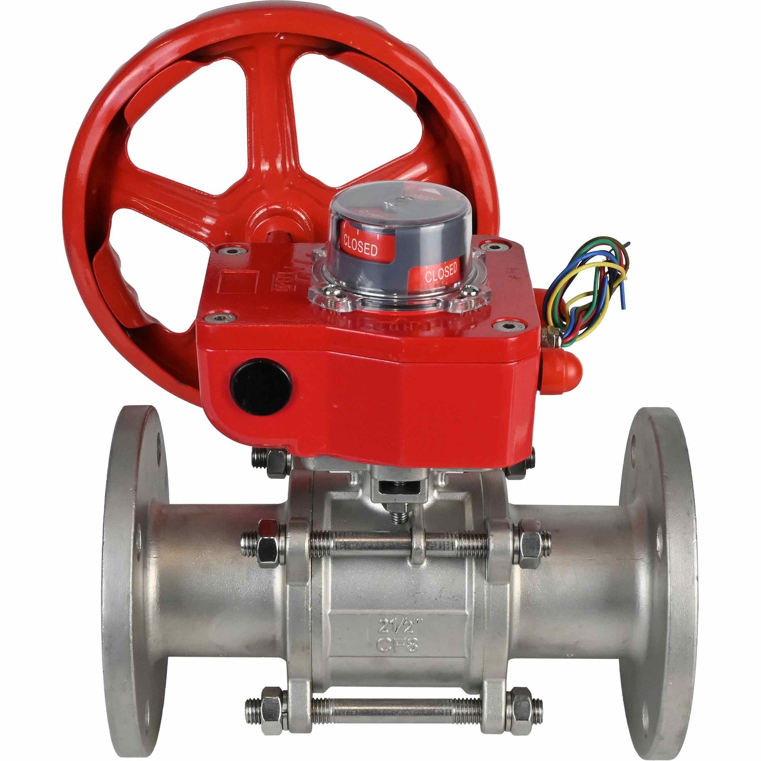 Robinet à boisseau sphérique en acier inoxydable Elephant ksfpt-304-180-hgbf, matériau du corps - acier inoxydable AISI 304, matériau de la bille - acier inoxydable AISI 304, joint - PTFE, commande par poignée