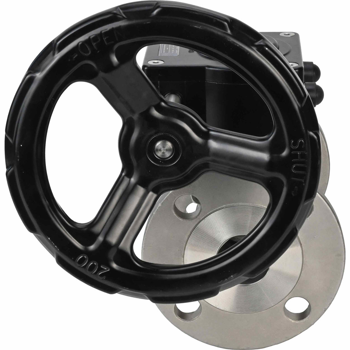 Robinet à boisseau sphérique en acier inoxydable Elephant ksfpt-304-180-ham, matériau du corps - acier inoxydable AISI 304, matériau de la bille - acier inoxydable AISI 304, joint - PTFE, commande par poignée