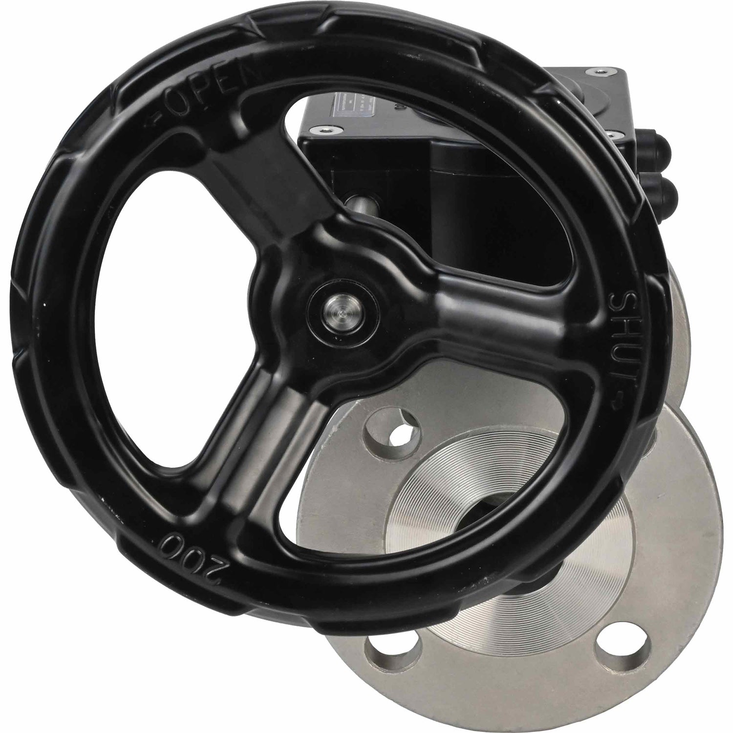 Robinet à boisseau sphérique en acier inoxydable Elephant ksfpt-304-180-ham, matériau du corps - acier inoxydable AISI 304, matériau de la bille - acier inoxydable AISI 304, joint - PTFE, commande par poignée