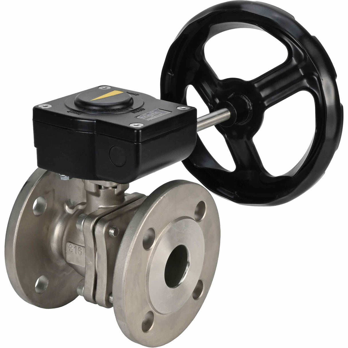 Robinet à boisseau sphérique en acier inoxydable Elephant kchfp ham, matériau du corps - acier inoxydable AISI 316L, matériau de la bille - acier inoxydable AISI 316L, joint - PTFE, commande par poignée