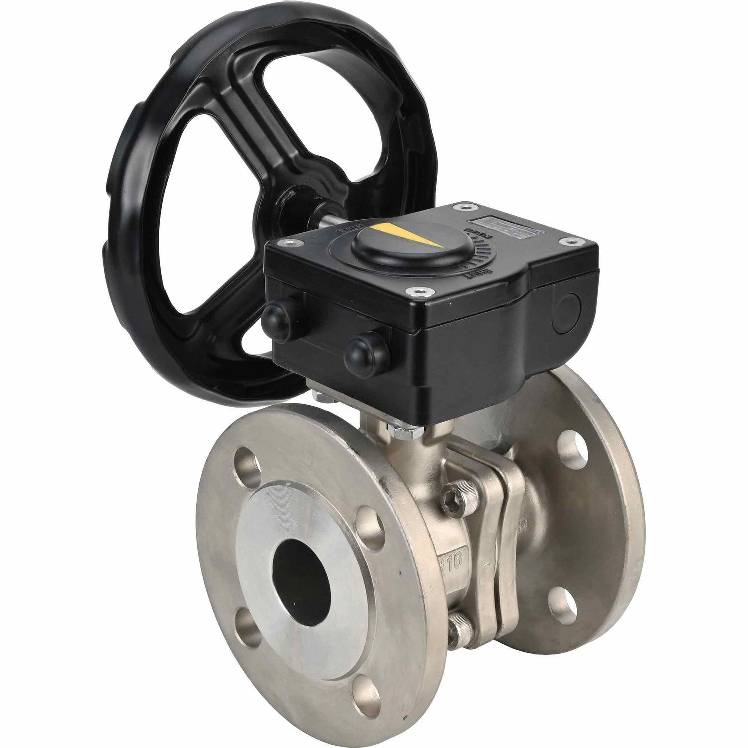 Robinet à boisseau sphérique en acier inoxydable Elephant kchfp ham, matériau du corps - acier inoxydable AISI 316, matériau de la bille - acier inoxydable AISI 316, joint - PTFE, commande par poignée