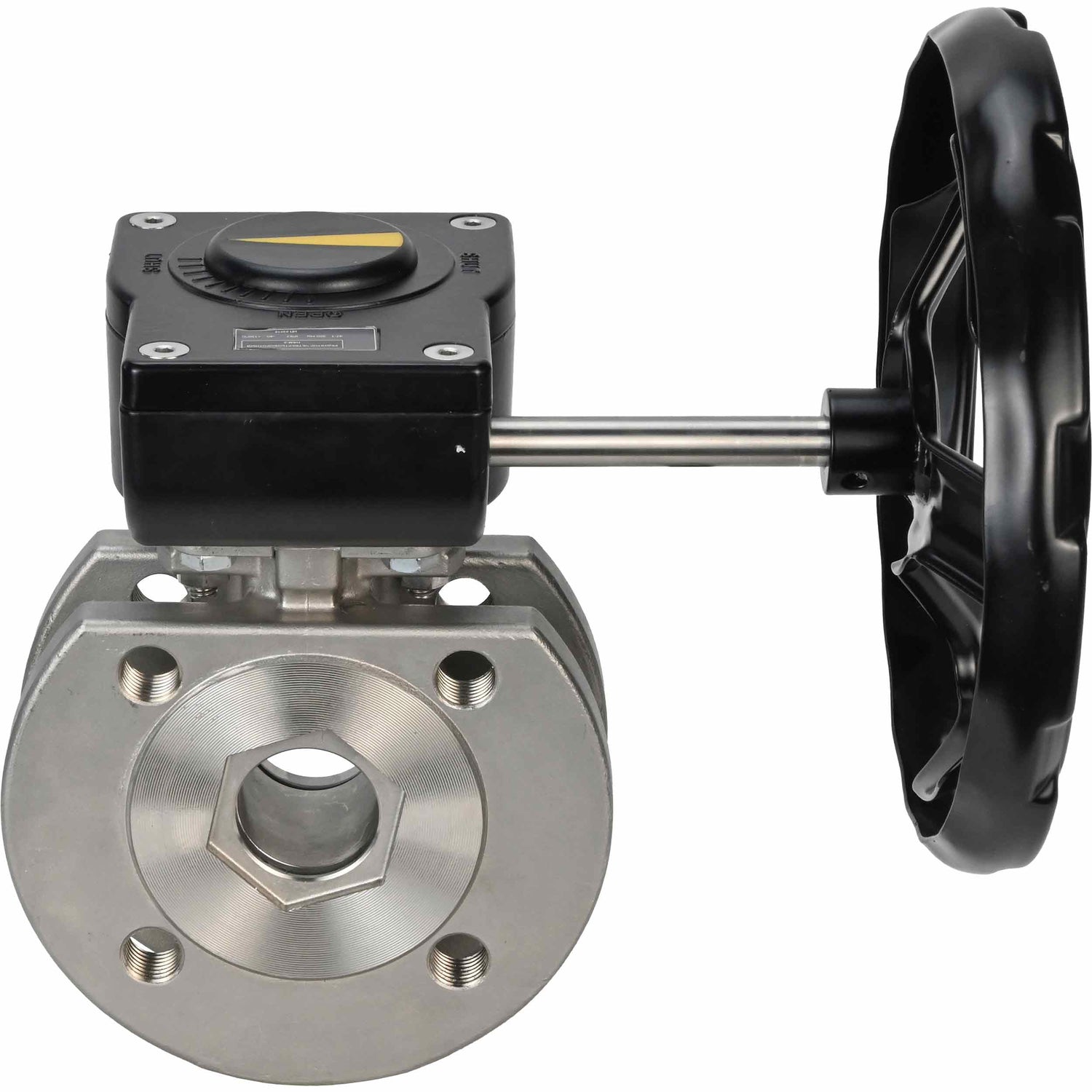 Robinet à boisseau sphérique en acier inoxydable Elephant kchmfp_ham, matériau du corps - acier inoxydable AISI 316, matériau de la bille - acier inoxydable AISI 316, joint - PTFE, commande par poignée