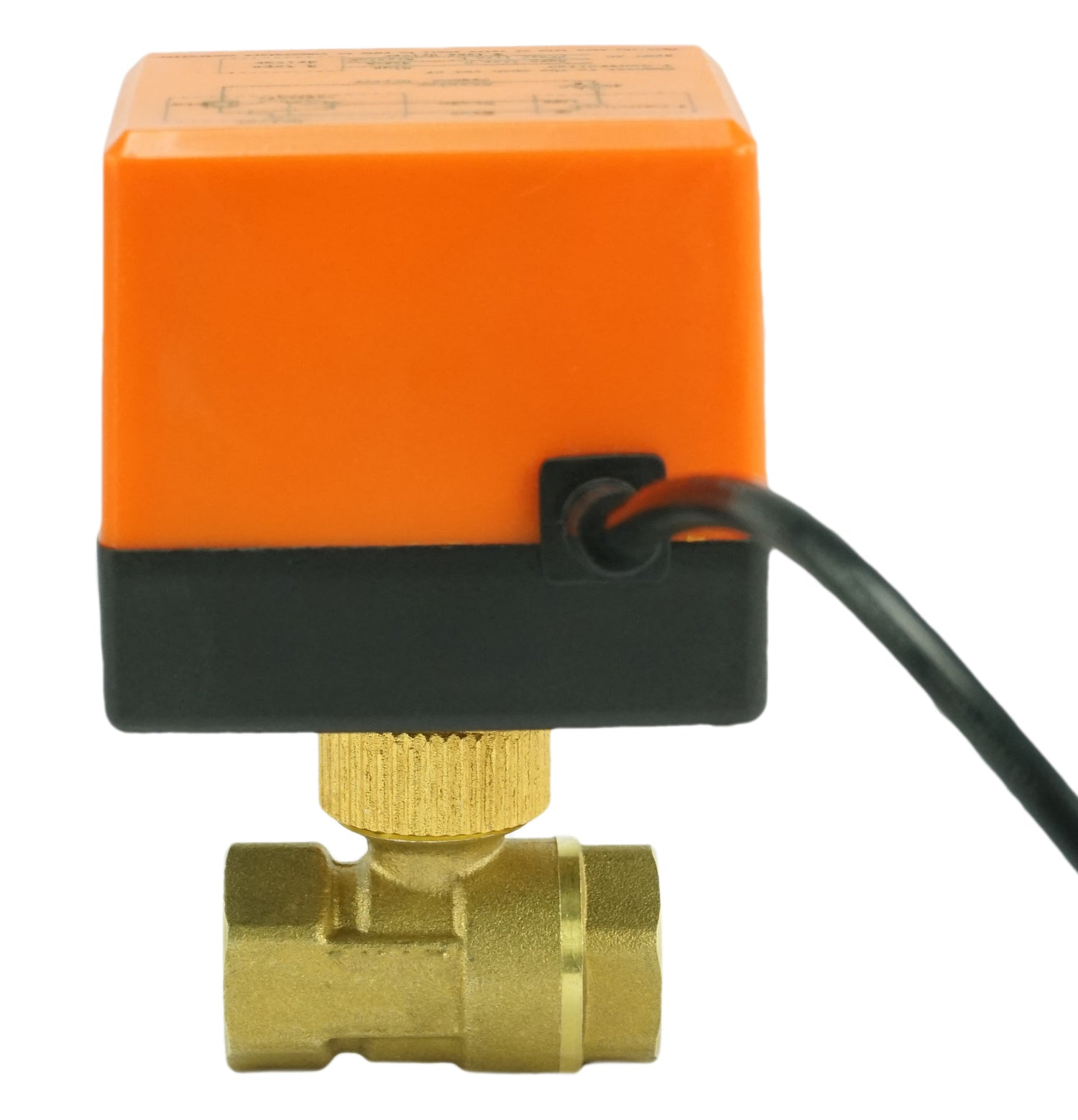 Robinet à boisseau sphérique en laiton Fileté NPT/BSP port standard Elephant RP.BRASS.120.MM 232 PSI avec commande électrique 24VDC sans interrupteurs de fin de course
