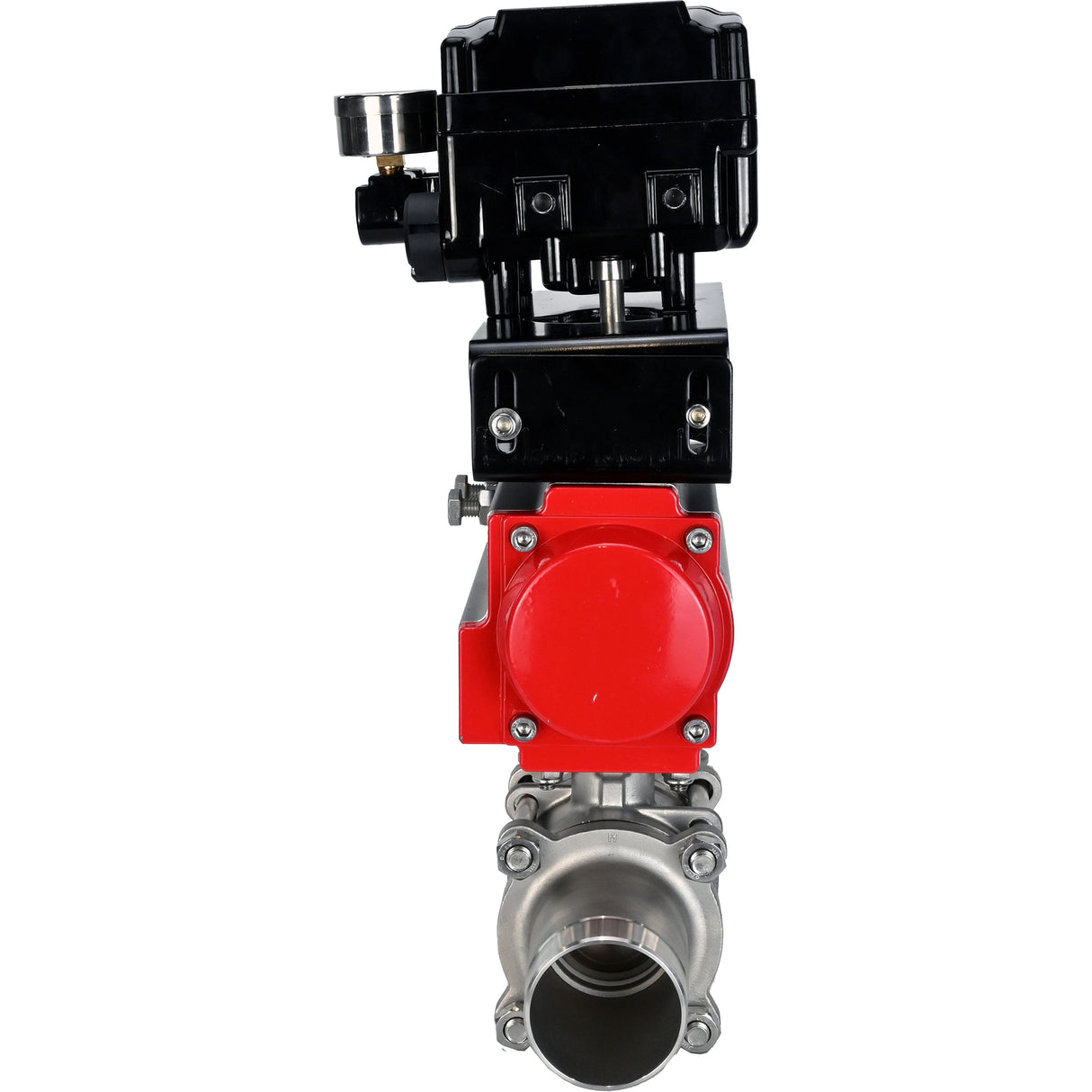 Vannes à boisseau sphérique Elephant BV3131P(3pc)-FP-W-ISO-H LONG DN10-150 passage intégral, corps - acier inoxydable 304, soudé, avec actionneur pneumatique Elephant PA-SA et positionneur pneumatique YT-1000RSN