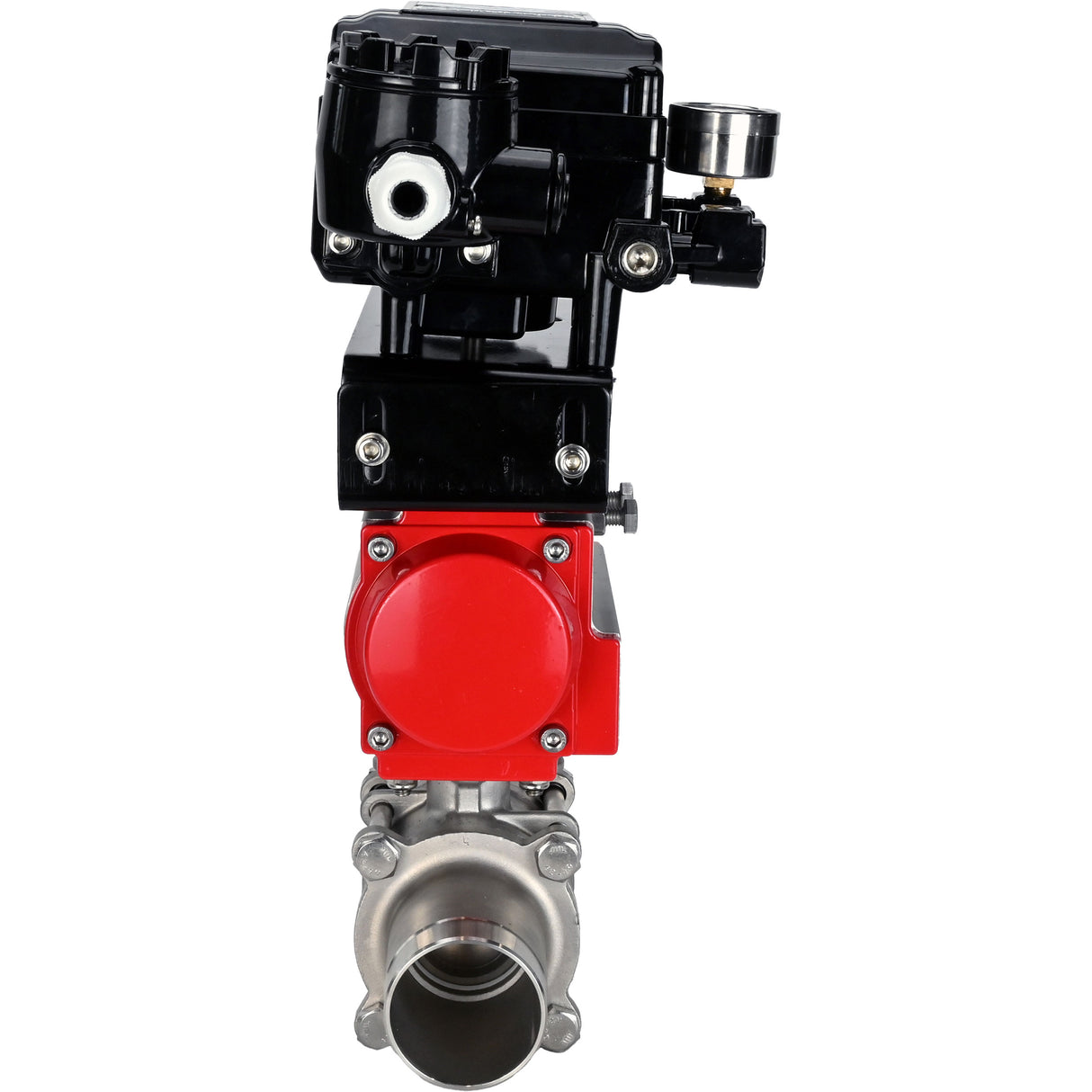 Vannes à boisseau sphérique Elephant BV3131P(3pc)-FP-W-ISO-H LONG DN10-150 passage intégral, corps - acier inoxydable 304, soudé, avec actionneur pneumatique Elephant PA-SA et positionneur pneumatique YT-1000RSN