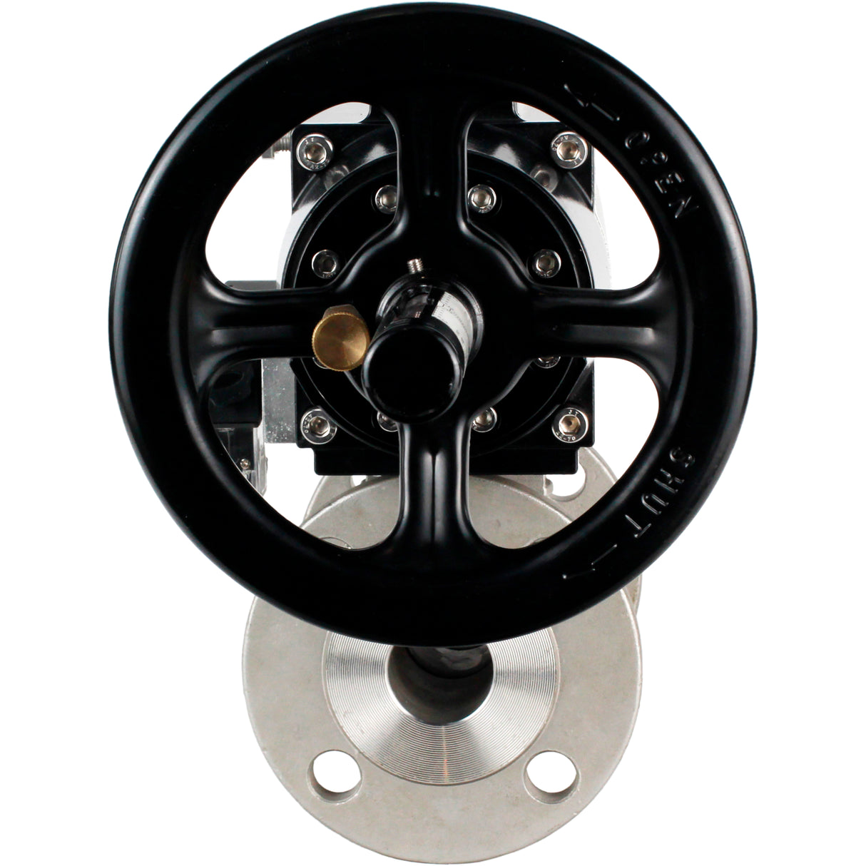 Ball valves Elephant BV3232P(3pc)-FP-F-ISO-H DN65-100 25/40 bar flanged with ISO flange, body - 316 stainless steel, full bore, seal - PTFE, with pneumatic drive PA-DA-105-1, pneumatic distributor 4M310-08 NAMUR 24V