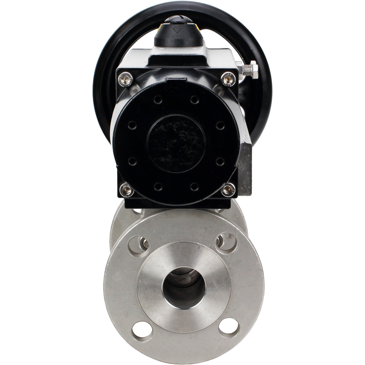 Ball valves Elephant BV3232P(3pc)-FP-F-ISO-H DN65-100 25/40 bar flanged with ISO flange, body - 316 stainless steel, full bore, seal - PTFE, with pneumatic drive PA-DA-105-1