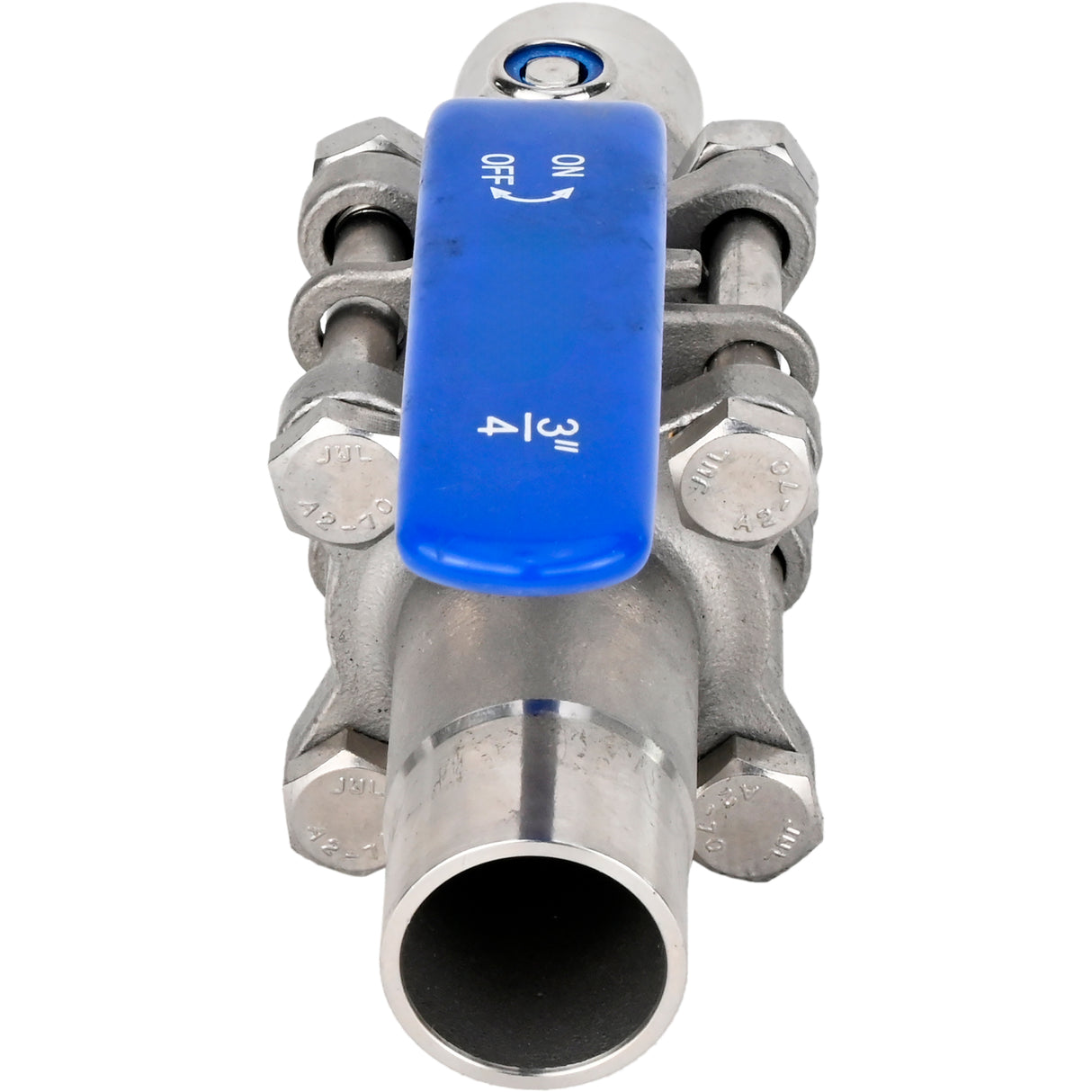 Robinets à boisseau sphérique Elephant BV3232P(3pc)-FP-WH en acier inoxydable SS316, passage intégral, trois pièces, joint - PTFE, soudé, avec poignée (Copie)