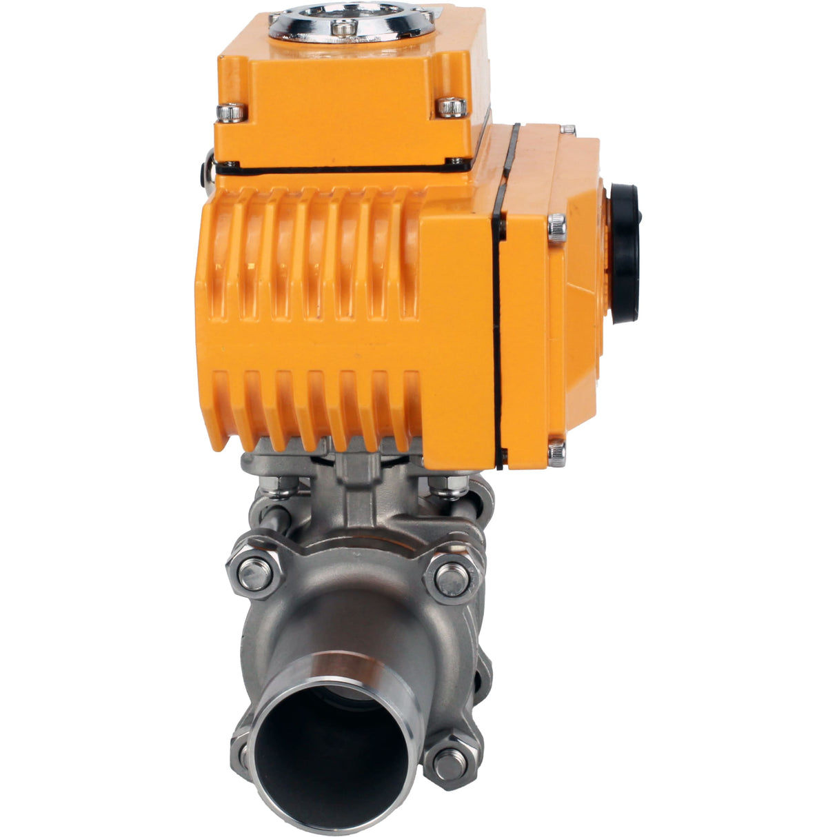 Vannes à boisseau sphérique Elephant BV3131P(3pc)-FP-W-ISO-H LONG à passage intégral, corps - acier inoxydable 304, soudé, avec entraînement électrique 1/4 de tour Elephant QT-N-EM-O1-380VAC-U1 380V