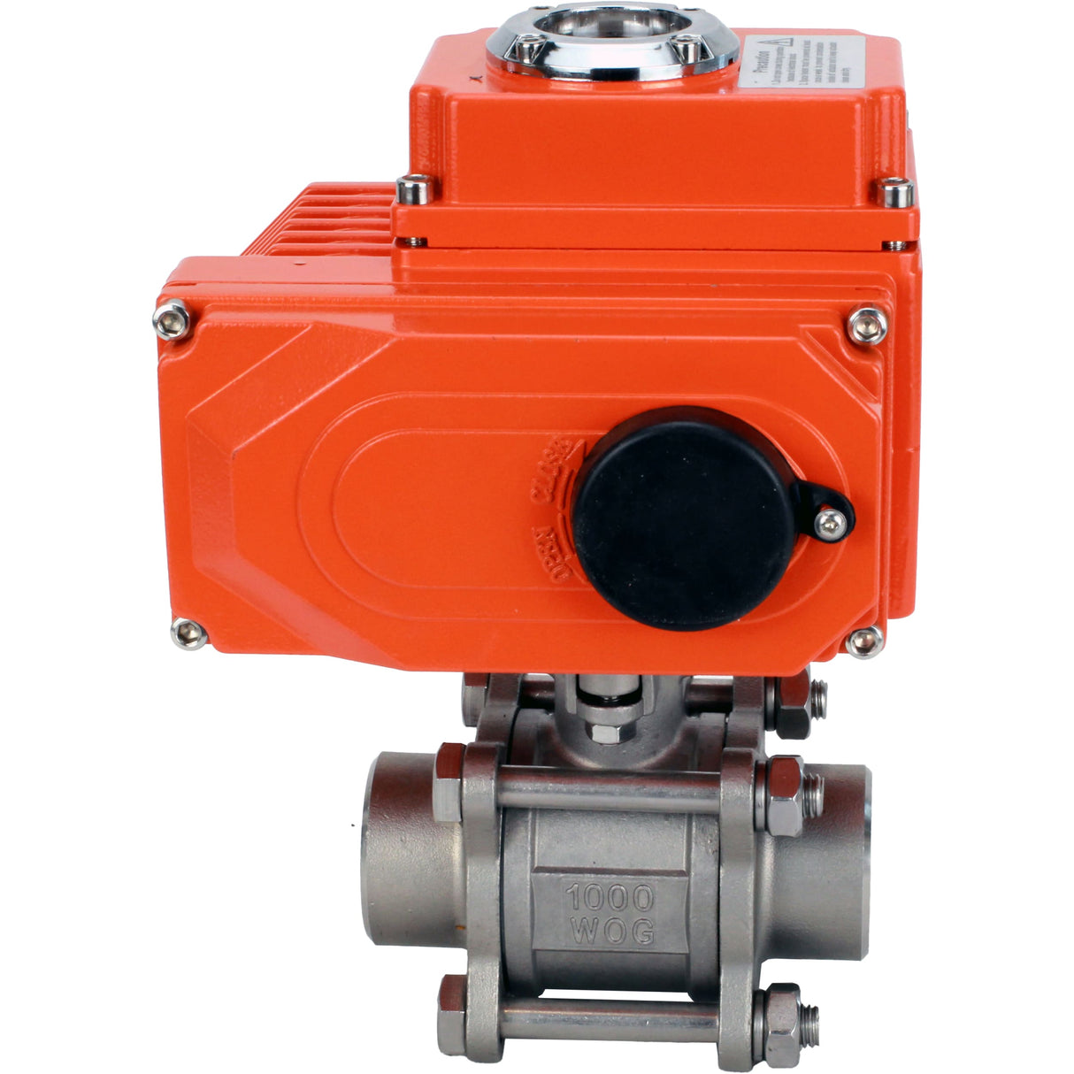 Vannes à boisseau sphérique Elephant BV3232P(3pc)-FP-W-ISO-H à passage intégral, soudées, corps - acier inoxydable SS316, joint - PTFE, avec entraînement électrique 1/4 de tour QT-N-020EM-O1-220VAC-U1 220V HARK