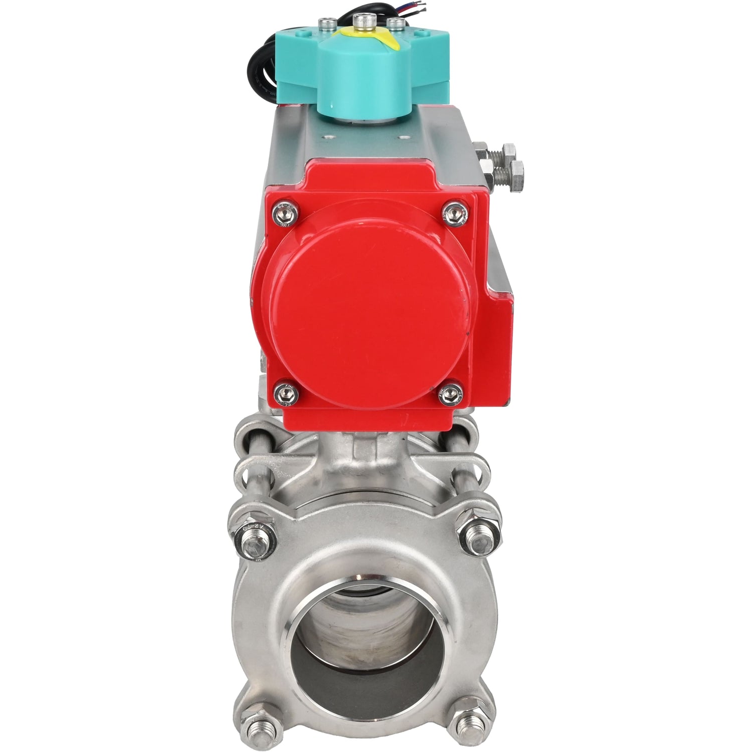 Ball valves Elephant BV3232P(3pc)-FP-W-ISO-H WDVF DN15-32 63 bar full bore, body - 316 stainless steel, seal - PTFE, for welding, with pneumatic drive PA-DA and ALS200D magnetic switch