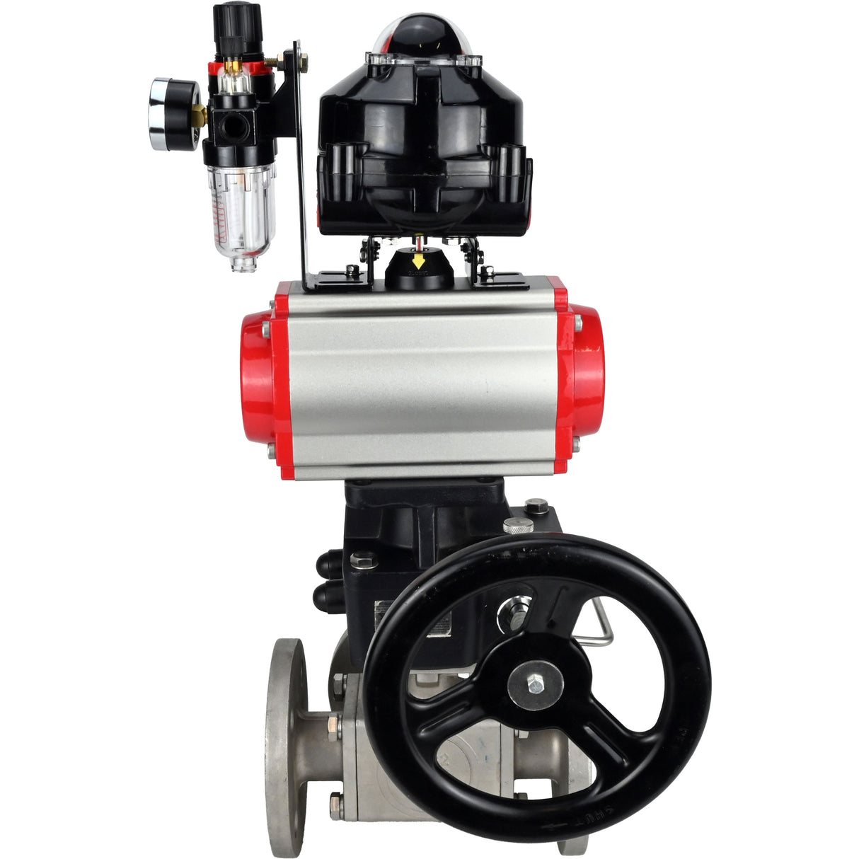 Ball valves Elephant BV3232P(4pc)-FP-3WL-F-ISO-H 16 bar full bore, flanged, body - stainless steel SS316, ISO flange F03/F04-F10/F12, square 9x9-19x19, s mon/drive PA-DA, mon/distribution 4M310-08 220V, LSU APL-510N EX, backup MON3-700-T38-ISO and ATU A