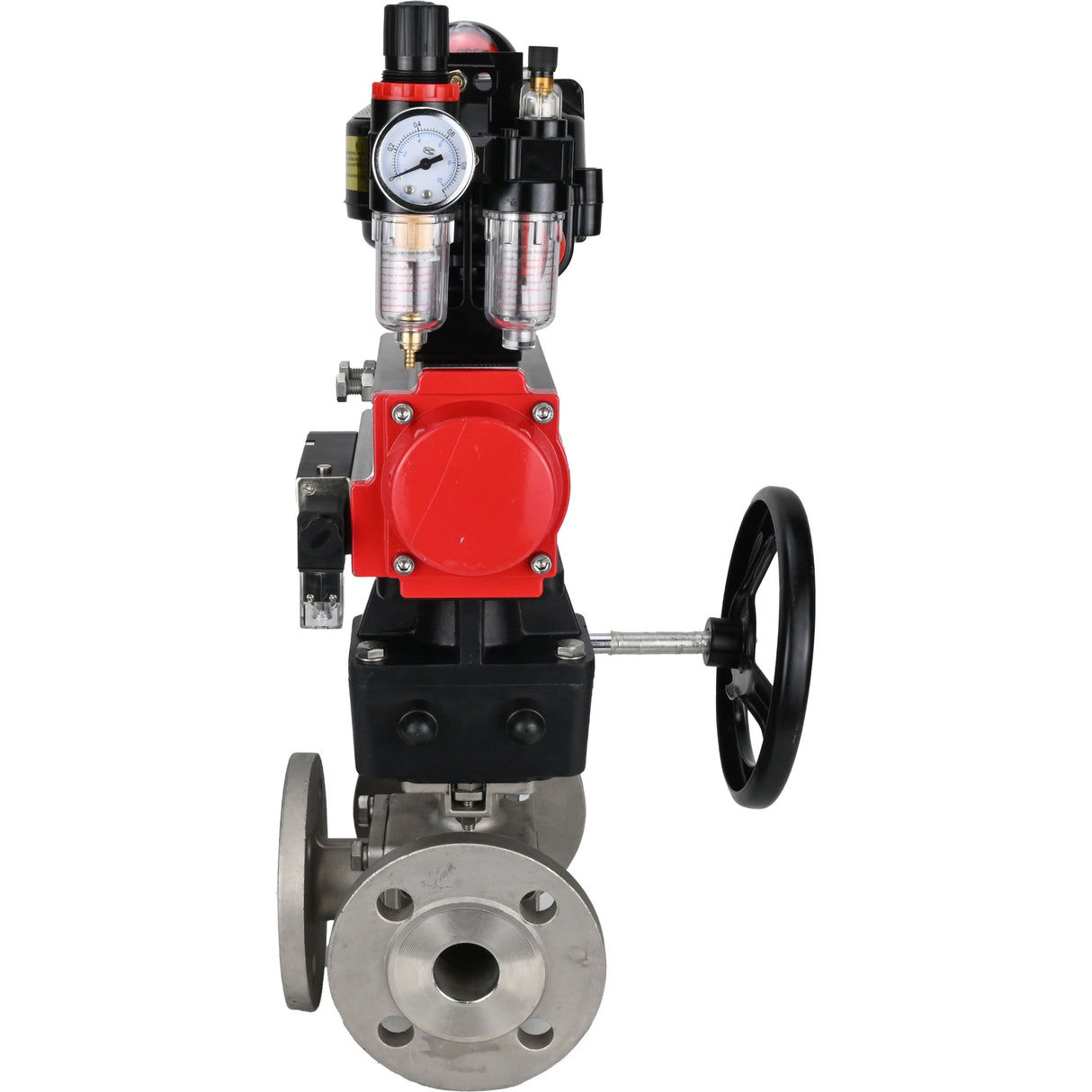 Ball valves Elephant BV3232P(4pc)-FP-3WL-F-ISO-H 16 bar full bore, flanged, body - stainless steel SS316, ISO flange F03/F04-F10/F12, square 9x9-19x19, s mon/drive PA-DA, mon/distribution 4M310-08 220V, LSU APL-510N EX, backup MON3-700-T38-ISO and ATU A