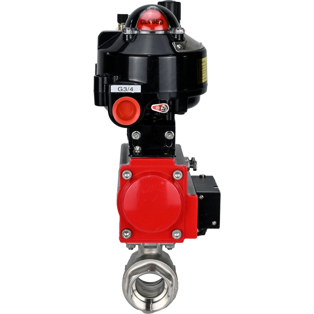 Ball valves Elephant BV3232P(2pc)-FP-T-ISO-H threaded, full bore, stainless steel body. steel SS316, seal - PTFE, with pneumatic drive Elephant PA-DA 052-105 pneumatic distributor 4M310-08 NAMUR 220V ATU AFC2000 LSU APL-510N-EX