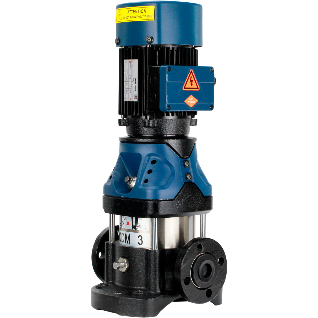 Multi-stage inline pumps Elephant CDM/0FC surface, vertical, cast iron housing, power - 0.37-4 kW, head - 23-68 m, capacity - 50-250 l/min, 380 V