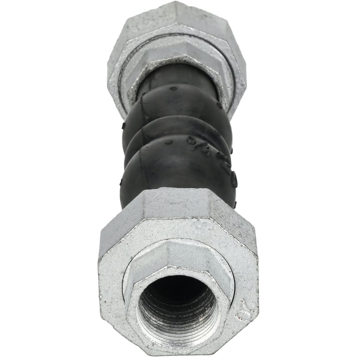 Compensateurs en caoutchouc Elephant CR-N17-T PN16, insert en caoutchouc (corps) - NBR, type de raccordement - fileté, matériau de l'élément fileté - fonte galvanisée