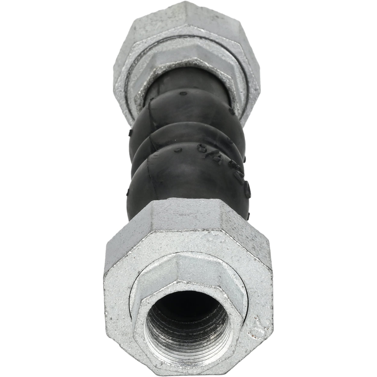 Compensateurs en caoutchouc Elephant CR-N17-T PN16, insert en caoutchouc (corps) - NBR, type de raccordement - fileté, matériau de l'élément fileté - fonte galvanisée