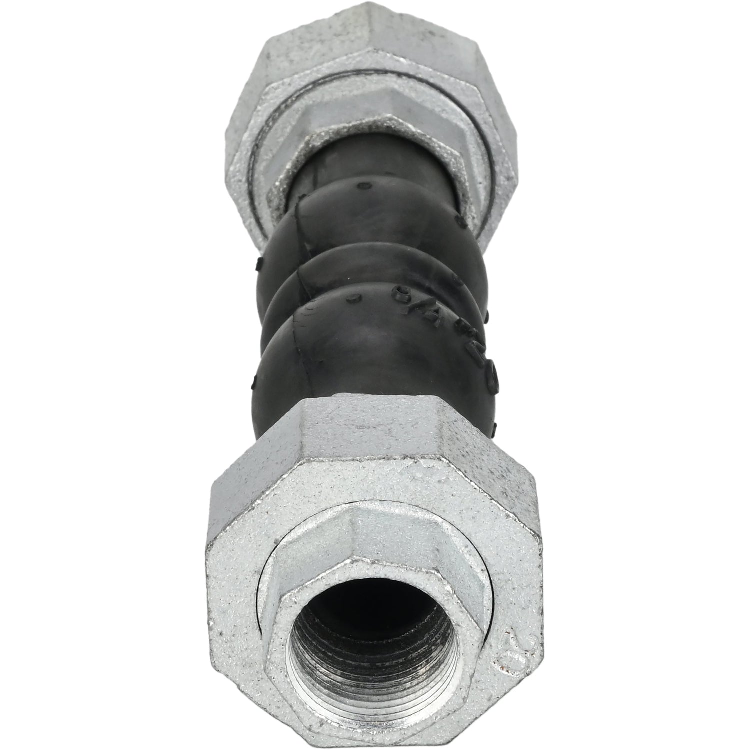 Compensateurs en caoutchouc Elephant CR-N17-T PN16, insert en caoutchouc (corps) - NBR, type de raccordement - fileté, matériau de l'élément fileté - fonte galvanisée