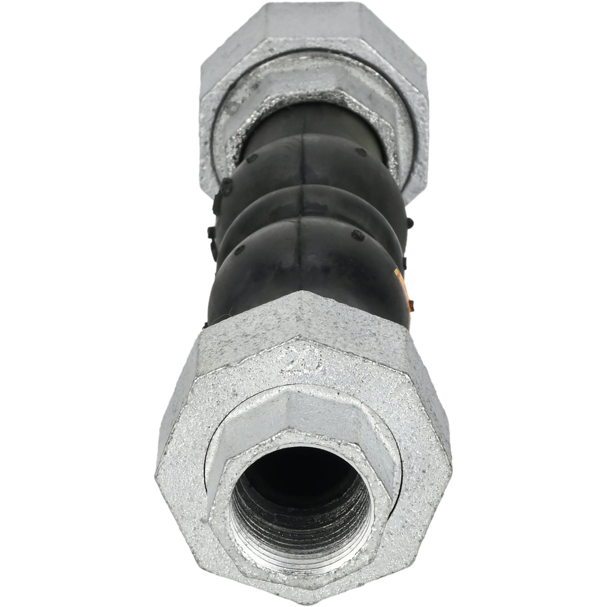 Compensateurs en caoutchouc Elephant CR-N17-T PN16, insert en caoutchouc (corps) - NBR, type de raccordement - fileté, matériau de l'élément fileté - fonte galvanisée