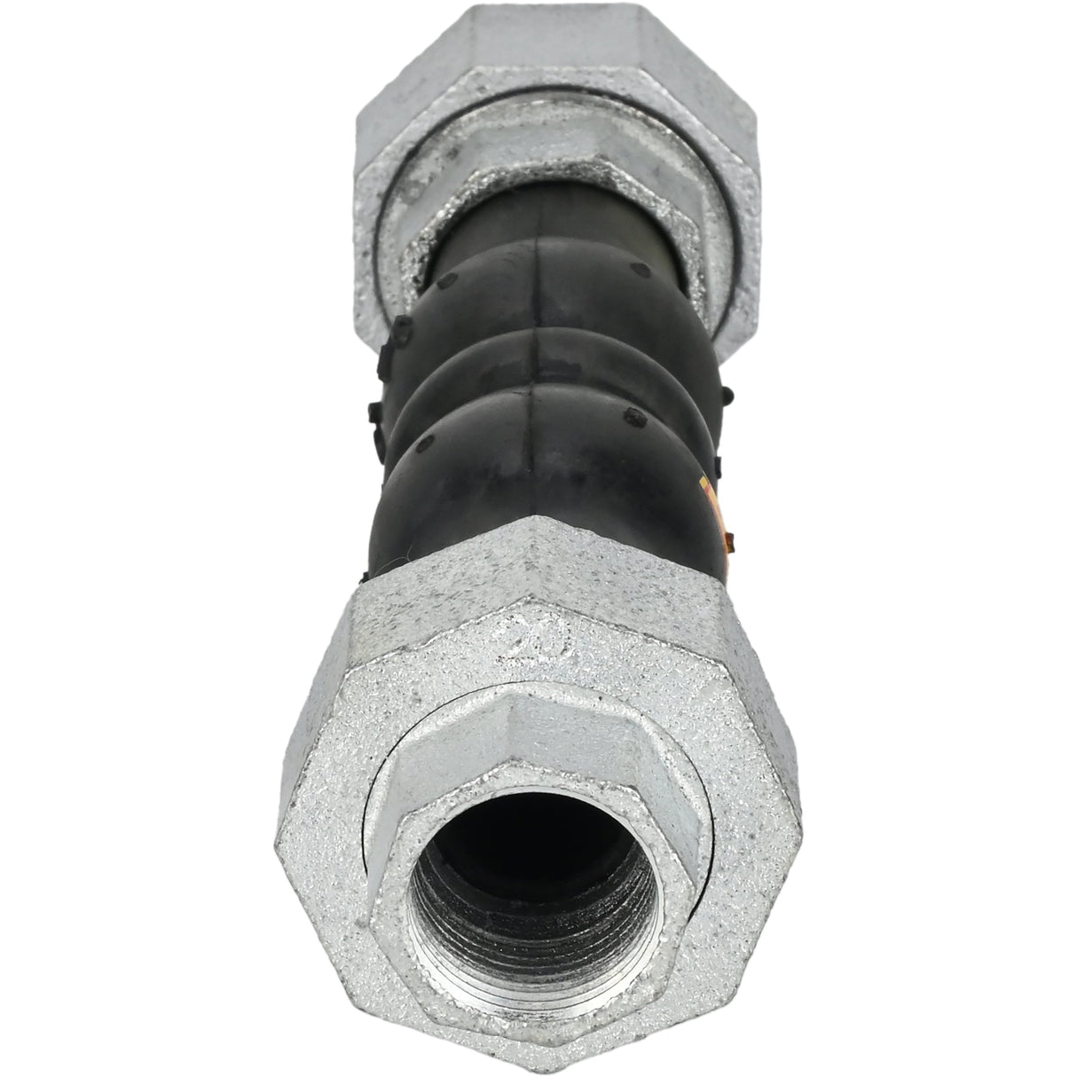 Compensateurs en caoutchouc Elephant CR-N17-T PN10, insert en caoutchouc (corps) - NBR, type de raccordement - fileté, matériau de l'élément fileté - fonte galvanisée