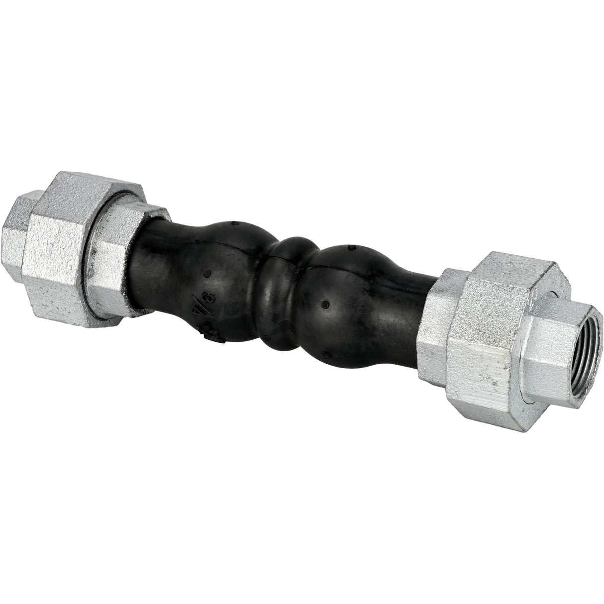 Compensateurs en caoutchouc Elephant CR-N17-T PN16, insert en caoutchouc (corps) - NBR, type de raccordement - fileté, matériau de l'élément fileté - fonte galvanisée