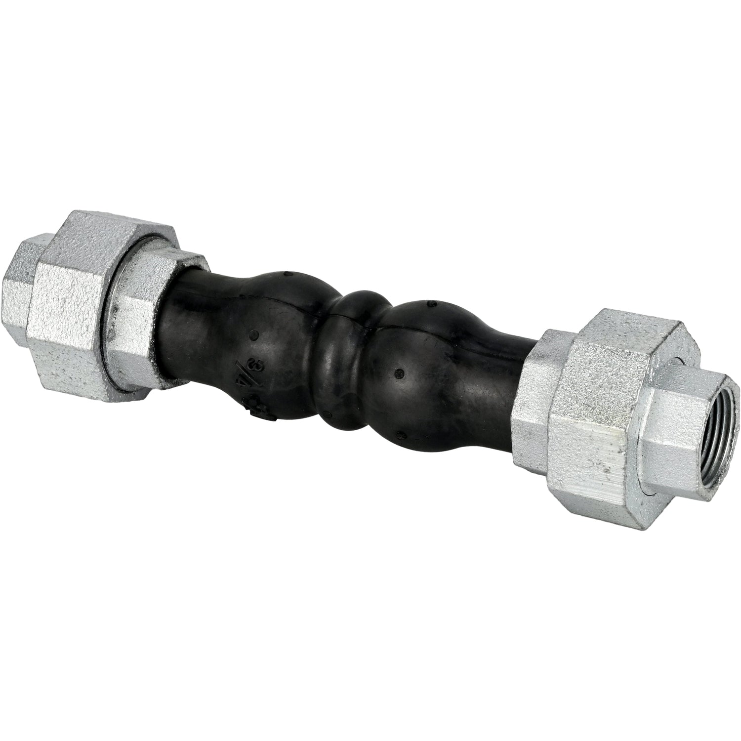 Compensateurs en caoutchouc Elephant CR-N17-T PN16, insert en caoutchouc (corps) - NBR, type de raccordement - fileté, matériau de l'élément fileté - fonte galvanisée