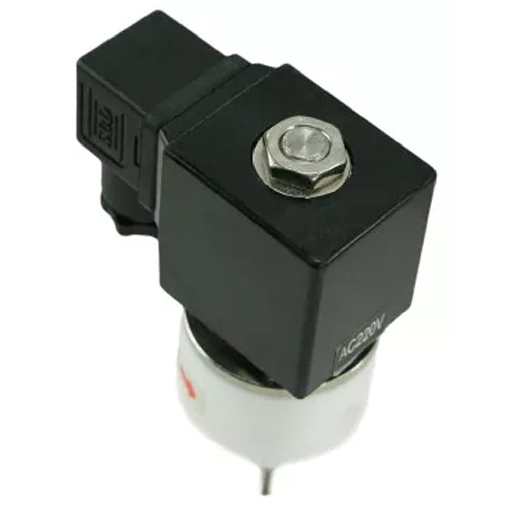 Électrovanne électrique à deux voies normalement ouverte à action directe Elephant DHF11-НО PTFE VITON G 24V, matériau du corps - PTFE, joint - Viton