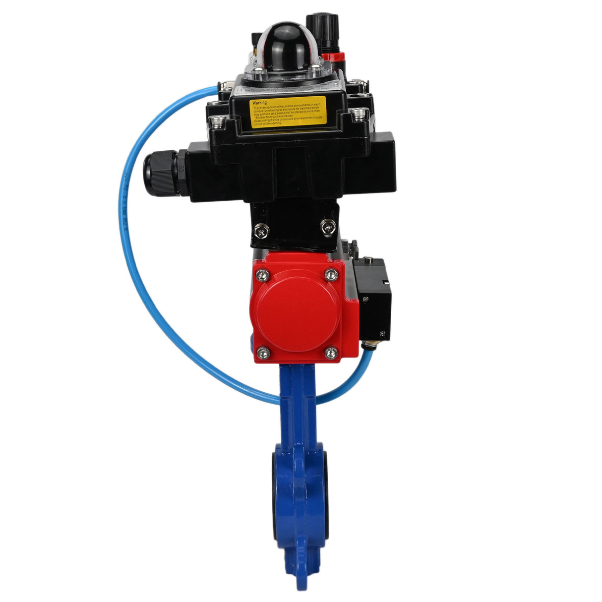 Water butterfly valve Elephant GGG50-GGG40-EPDM body material - cast iron GGG50, disk material - cast iron GGG40, seal - EPDM with pneumatic actuator Elephant DA, pneumatic distributor 4M310-08 220V, limit switch block APL-410N EX and air filter AFC2000