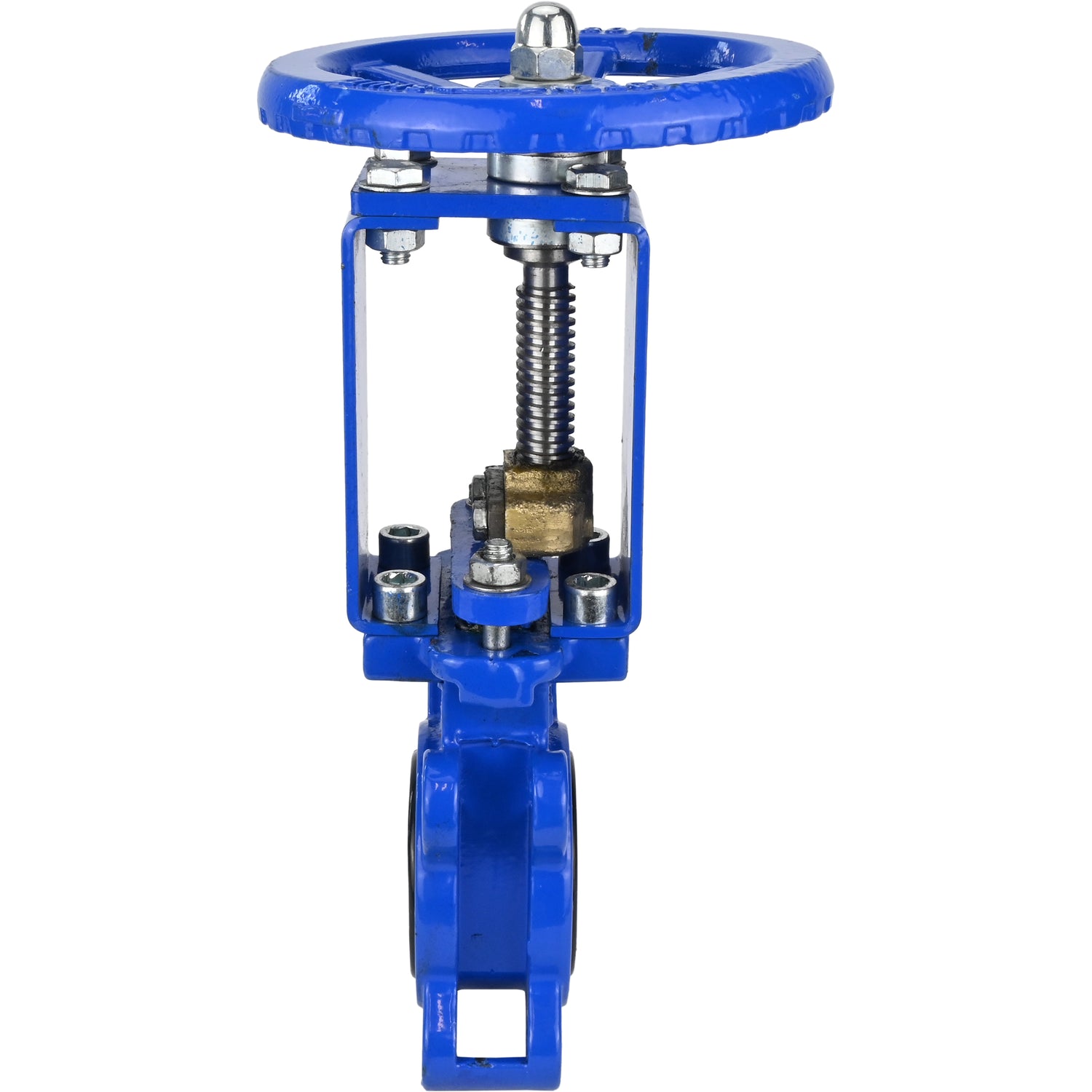 Vanne à guillotine Elephant GVKN1331E-2W-Fb-S, matériau du corps - fonte GGG40, matériau du couteau - acier inoxydable AISI 304, joint - EPDM, volant