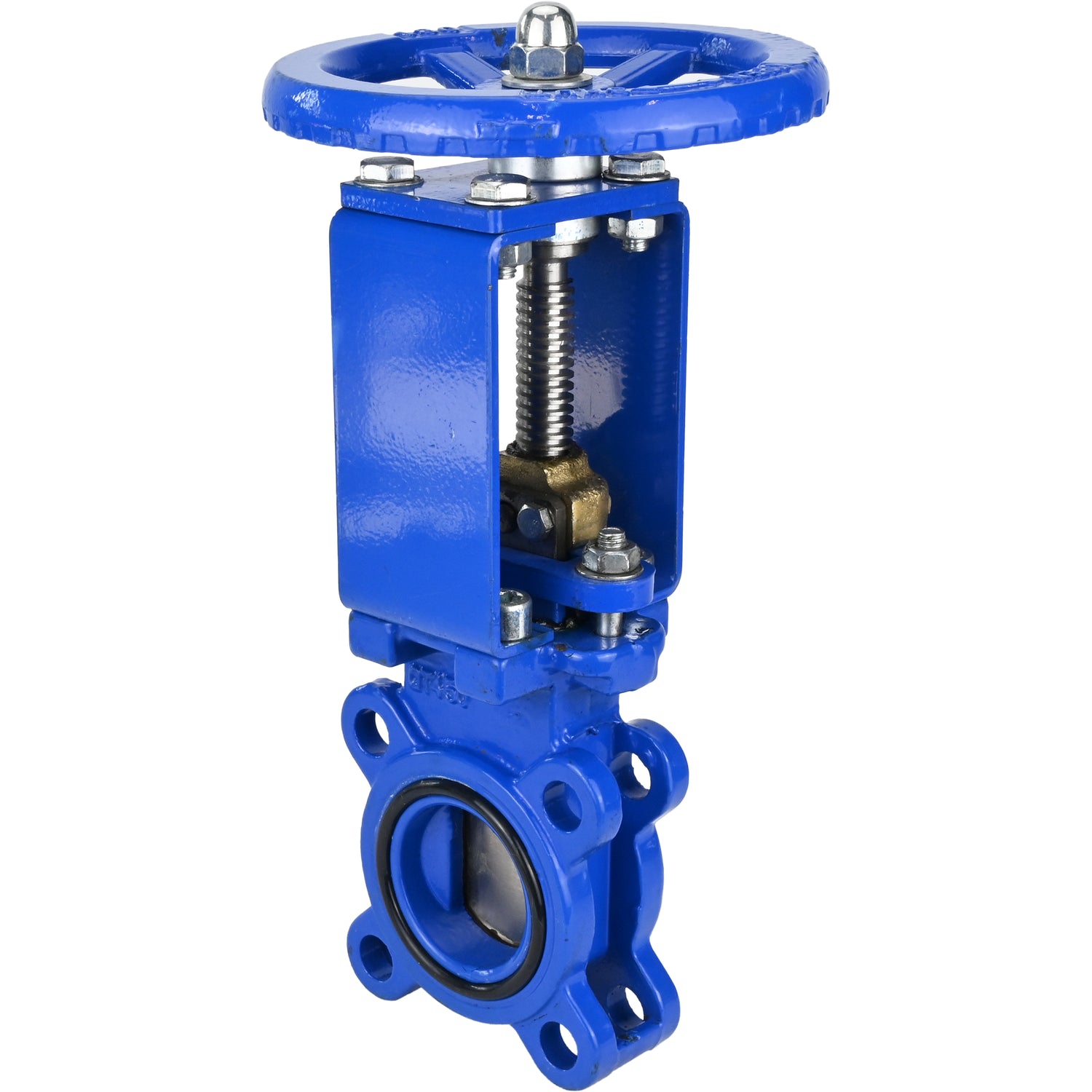 Vanne à guillotine Elephant GVKN1331E-2W-Fb-S, matériau du corps - fonte GGG40, matériau du couteau - acier inoxydable AISI 304, joint - EPDM, volant