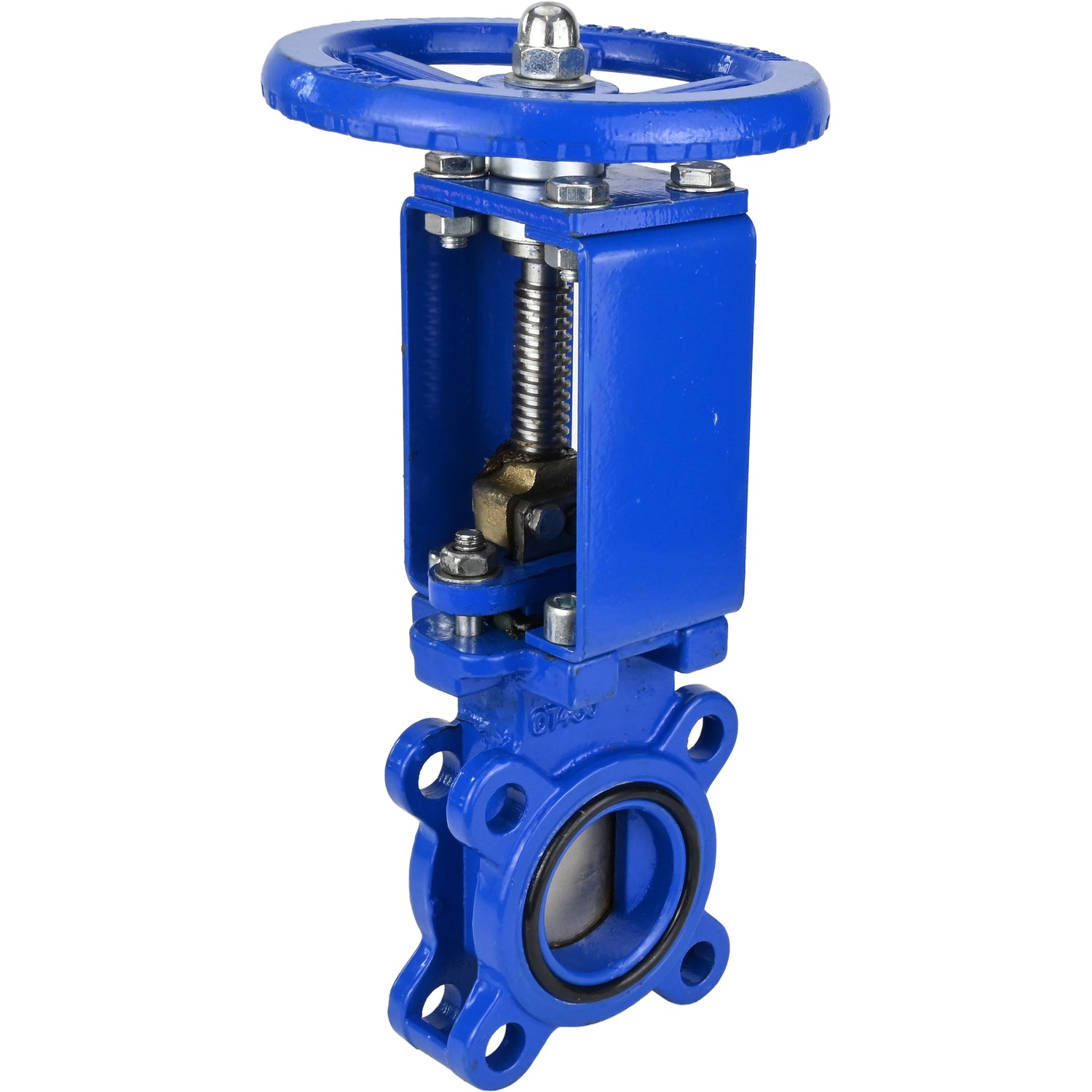 Vanne à guillotine Elephant GVKN1331E-2W-Fb-S, matériau du corps - fonte GGG40, matériau du couteau - acier inoxydable AISI 304, joint - EPDM, volant