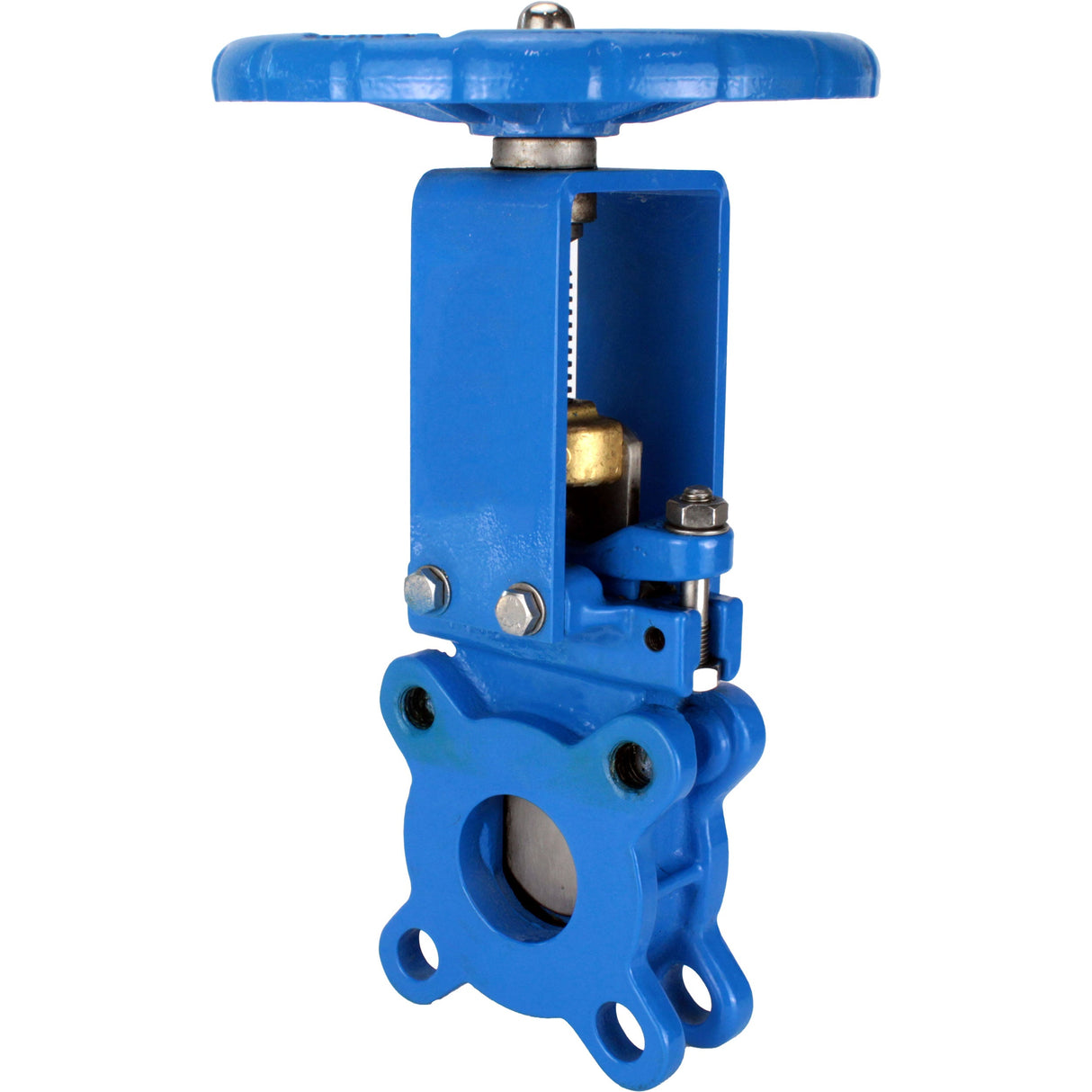 Vanne à guillotine Elephant GVKN1331N-2W-Fb-S, matériau du corps - fonte GGG40, matériau du couteau - acier inoxydable AISI 304, joint - NBR, volant