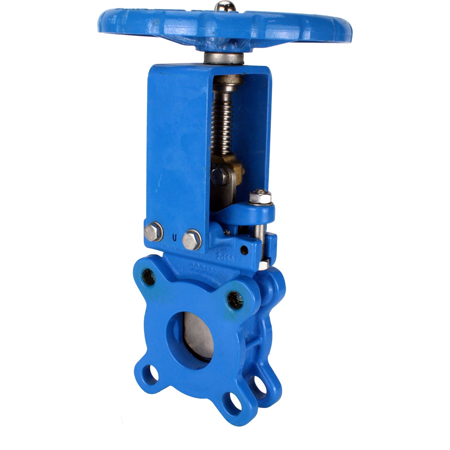 Vanne à guillotine Elephant GVKN1331N-2W-Fb-S, matériau du corps - fonte GGG40, matériau du couteau - acier inoxydable AISI 304, joint - NBR, volant